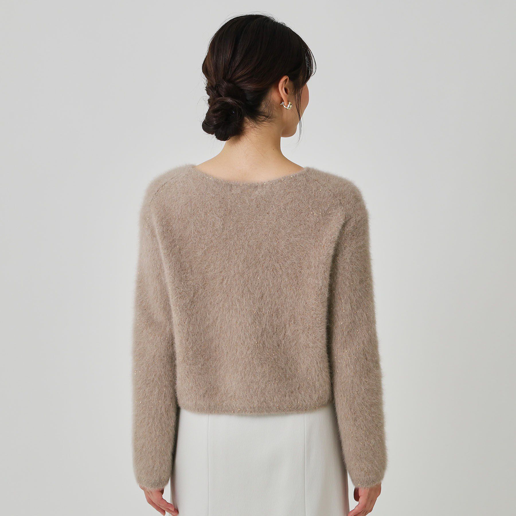 COUP DE CHANCE「【フォックス混／軽い着心地】ショート丈ニットトップス」|ニット・セーター|