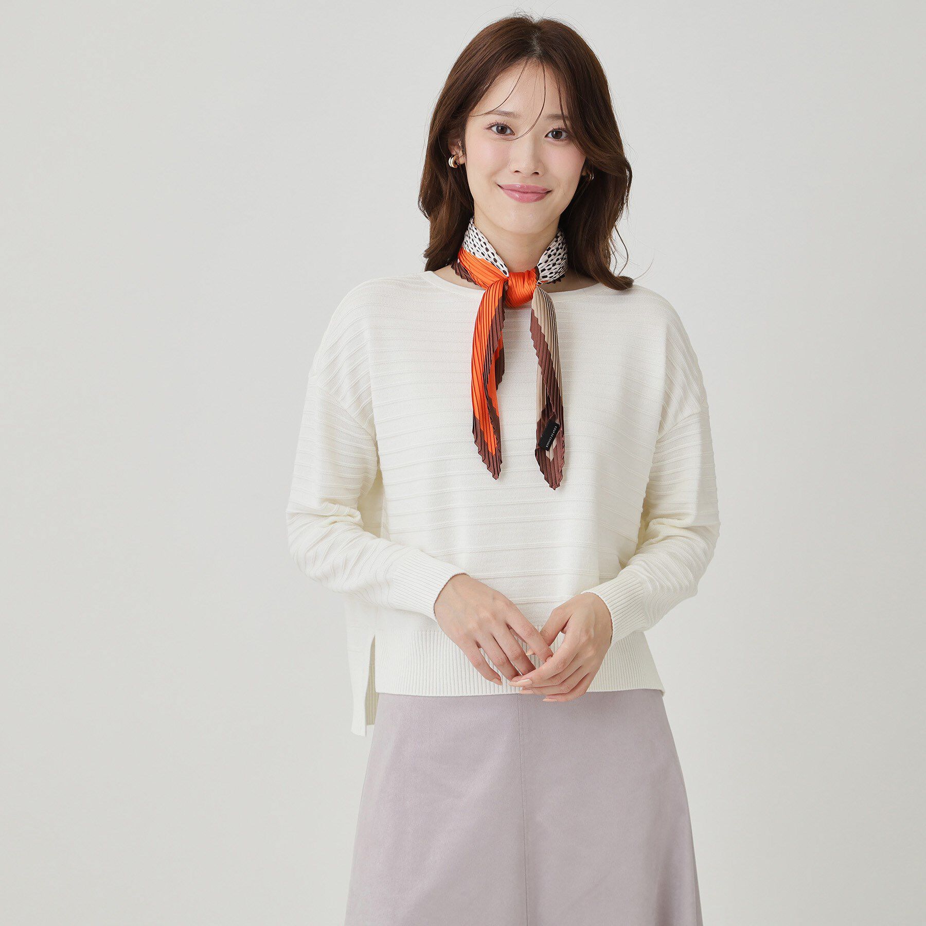 COUP DE CHANCE「ミモード・ミニプリーツ／幾何学柄／ミニスカーフ」|バンダナ・スカーフ|