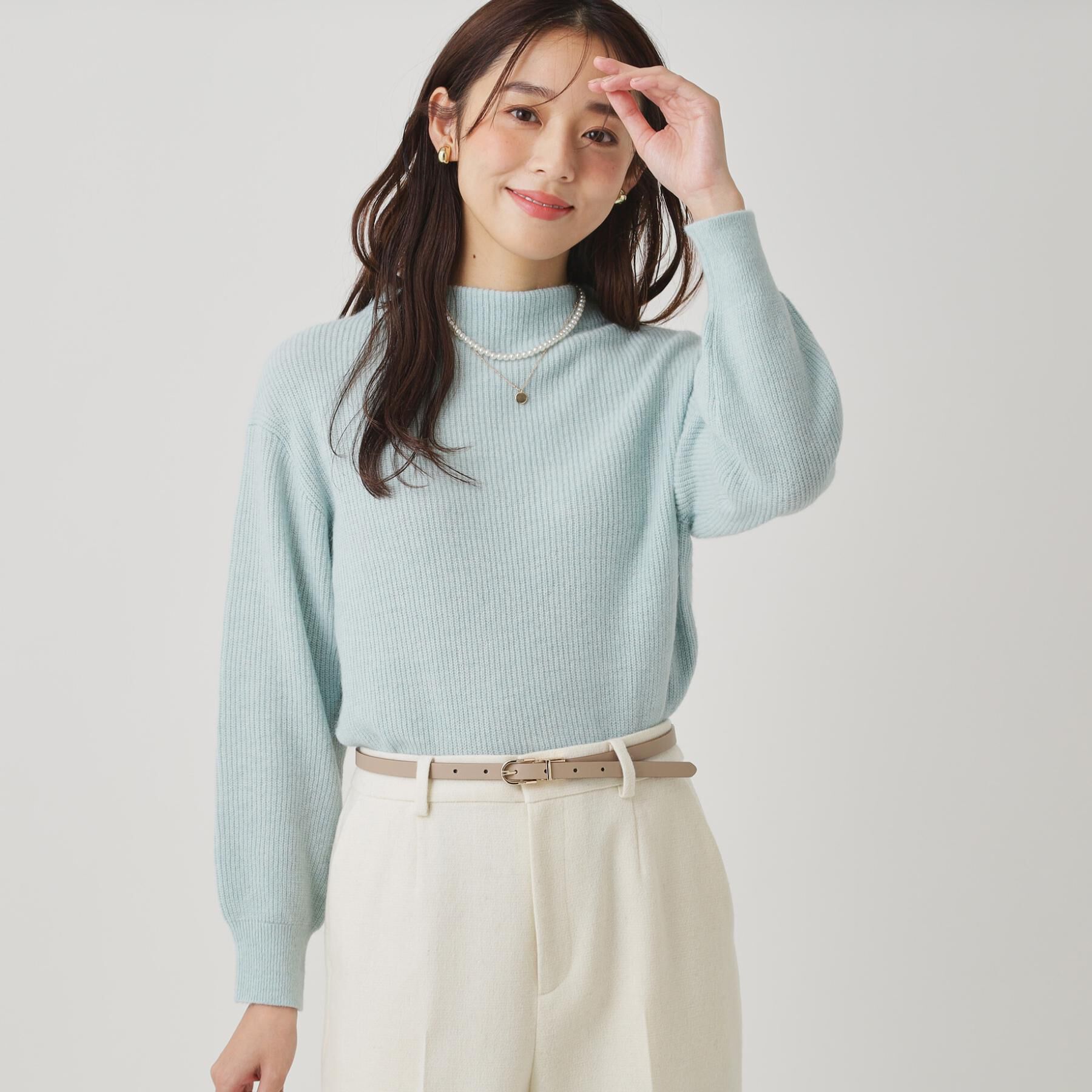 COUP DE CHANCE「【ヘアリー感／軽い】モックネックニット」|ニット・セーター|