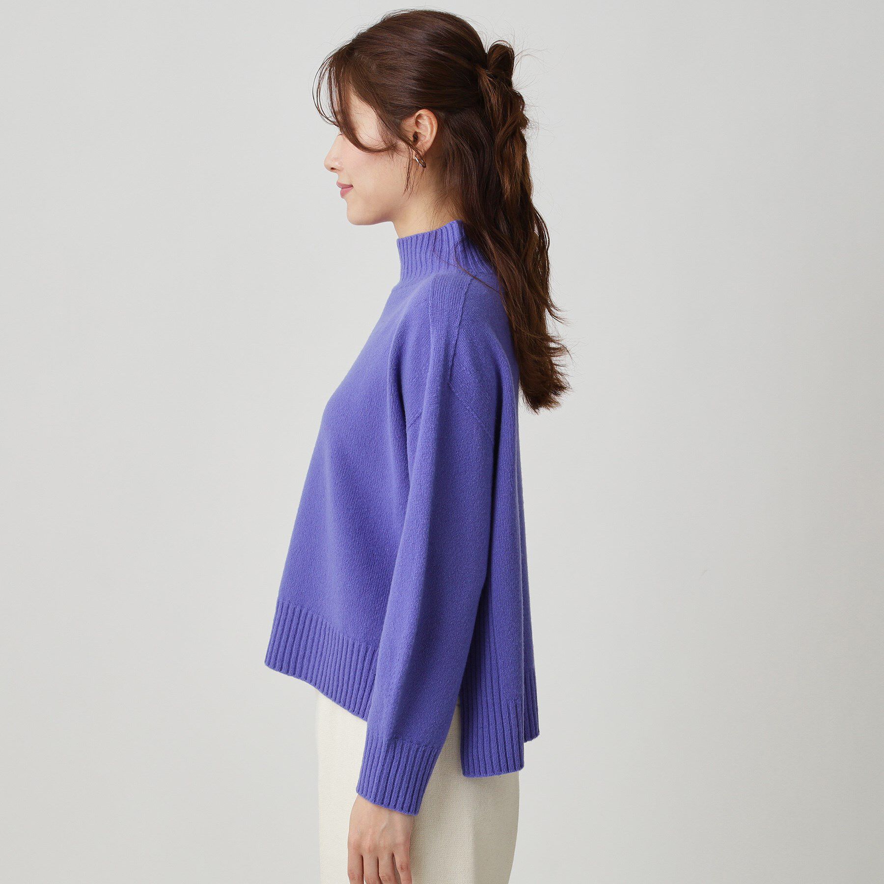 COUP DE CHANCE「【手洗い可／日本製／カシミヤ混】ミドルゲージのハイネックニットトップス」|ニット・セーター|