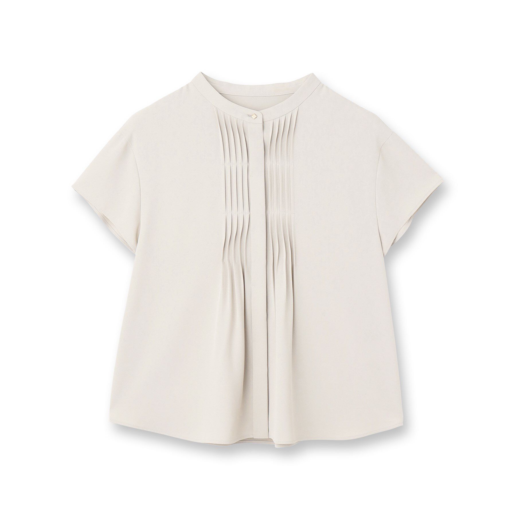 Reflect「【インナーに◎／すっきり見え！長め丈】タックデティールブラウス」|シャツ・ブラウス|