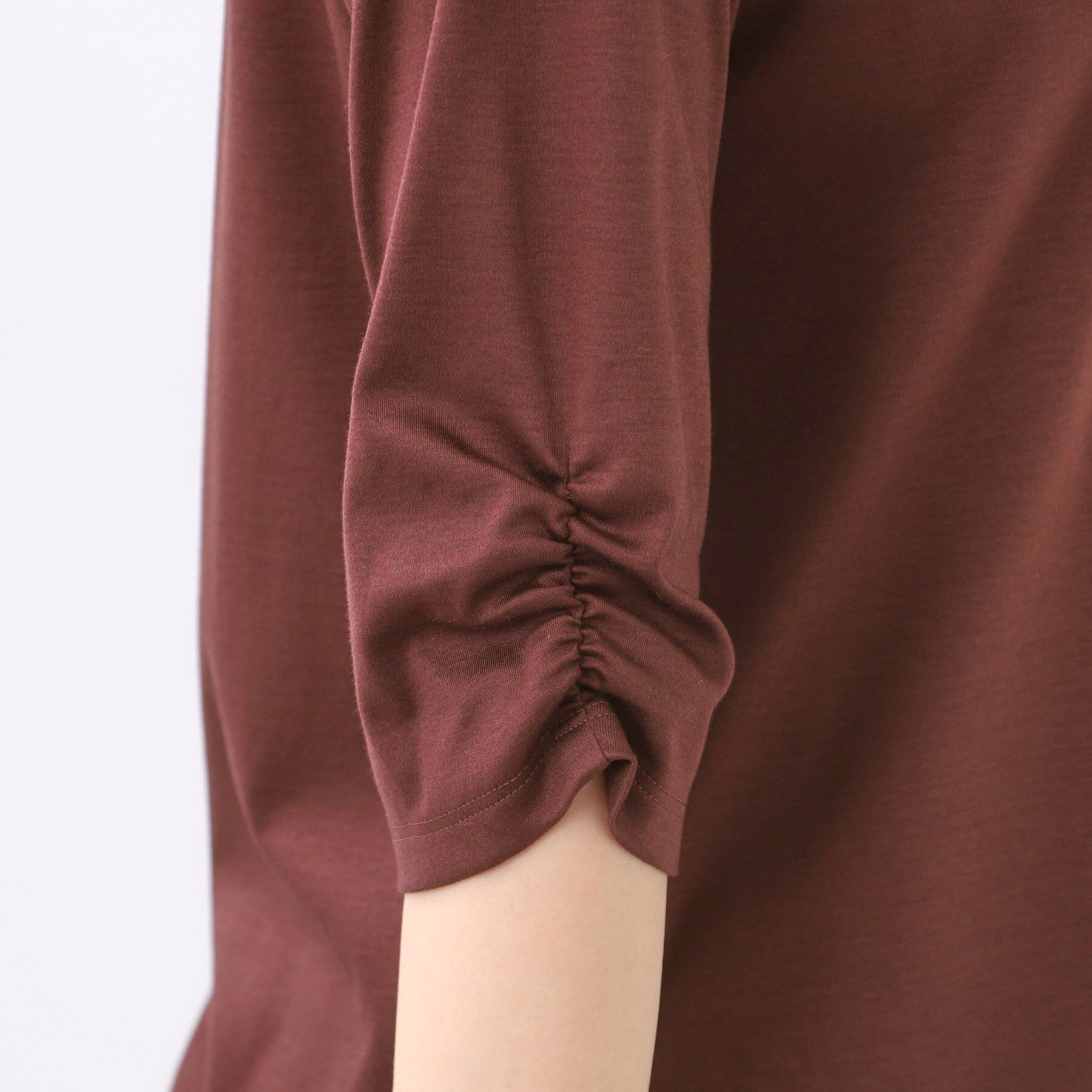 Reflect「【アウターを着てもすっきり／手洗い可／インナーにおすすめ◎】六分袖プルオーバージャージ」|Tシャツ・カットソー|