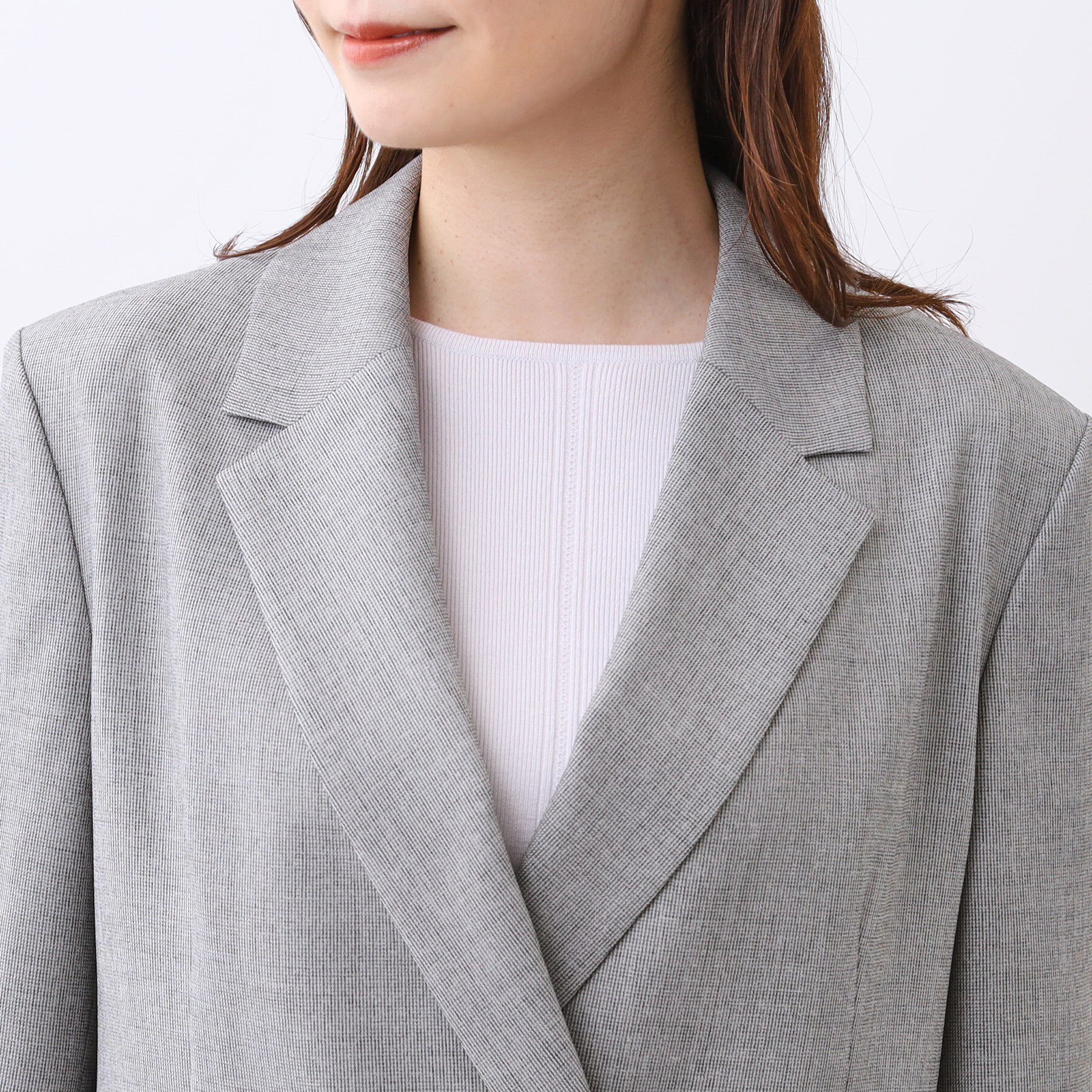 Reflect「【単品使いOK◎／ライトアウター／セットアップ可】リラクシーメランジジャケット」|テーラードジャケット|