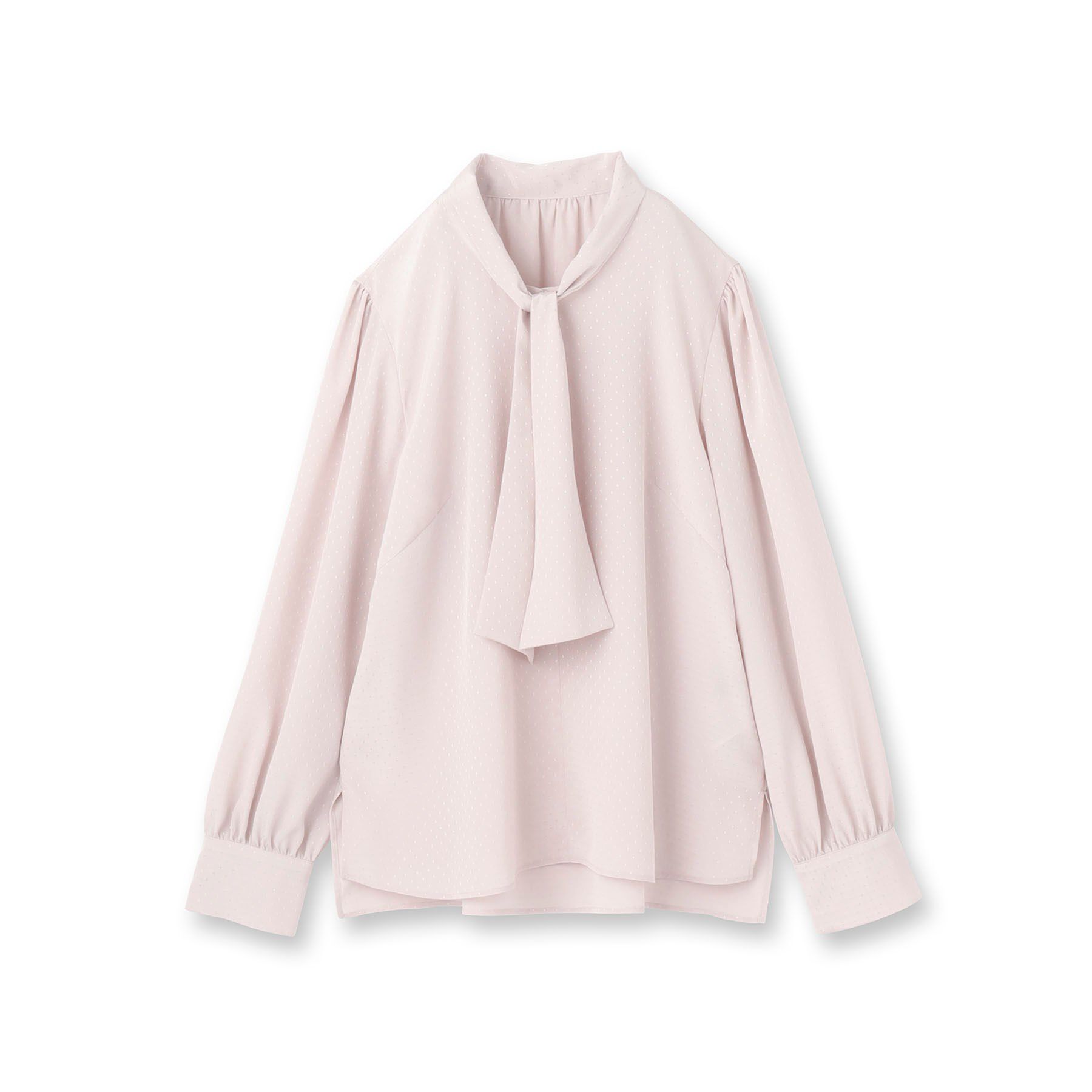 Reflect「【きちんと見え／通勤／セレモニーにおすすめ◎】ドット柄ボウタイブラウス」|シャツ・ブラウス|