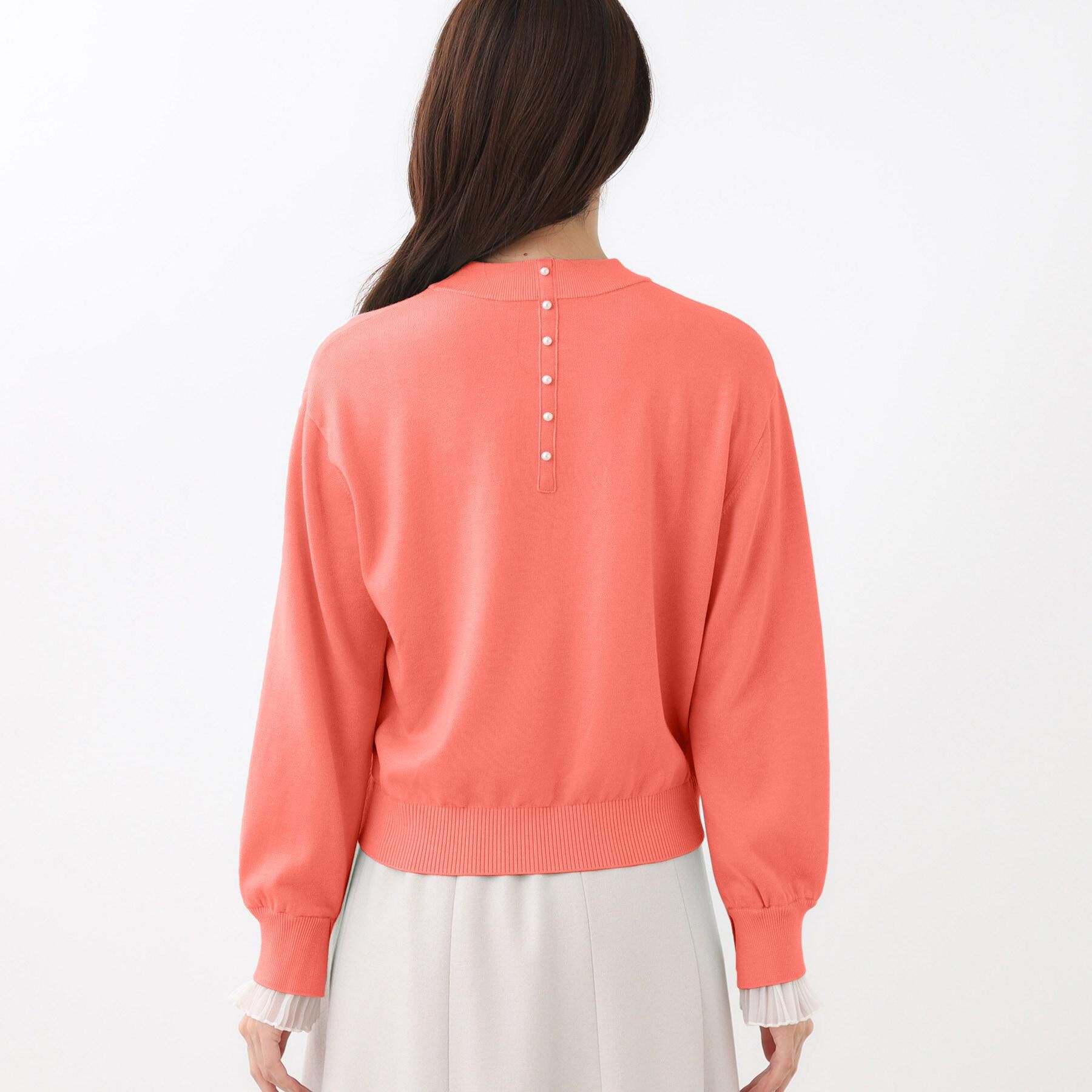 Reflect「【秋映え／重ね着風スタイルに◎】フリルプリーツスリーブニット」|ニット・セーター|