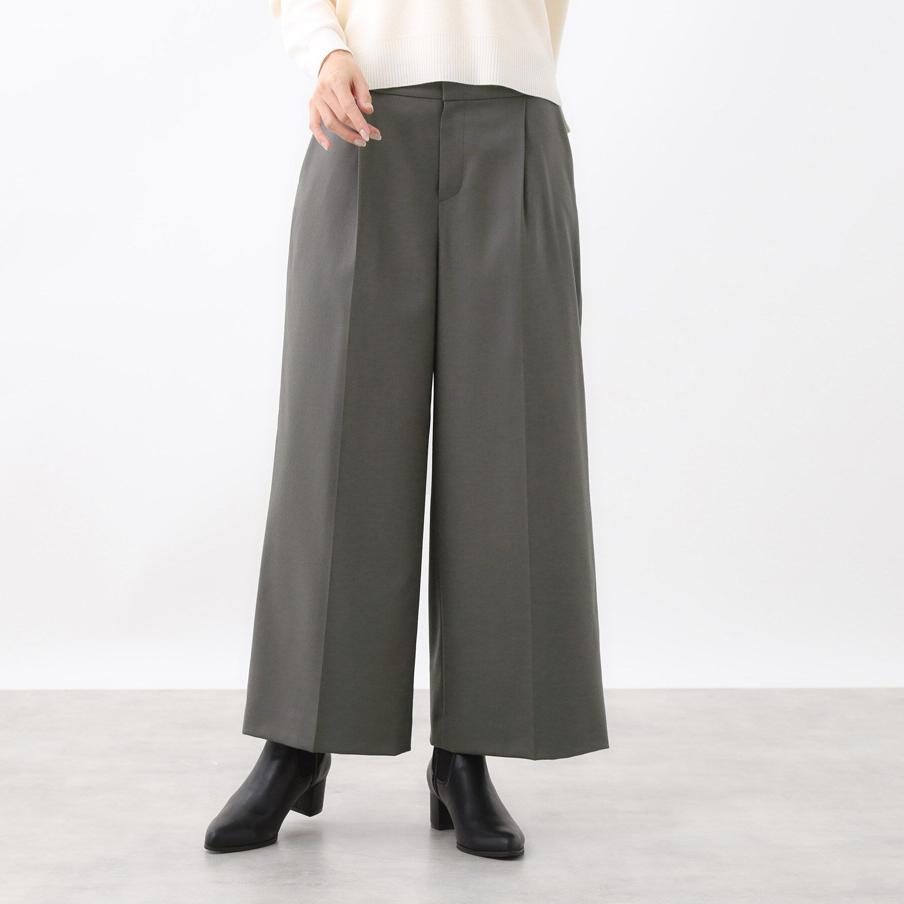 Reflect「【腰周りすっきり◎】ワイドクロップドパンツ」|その他|