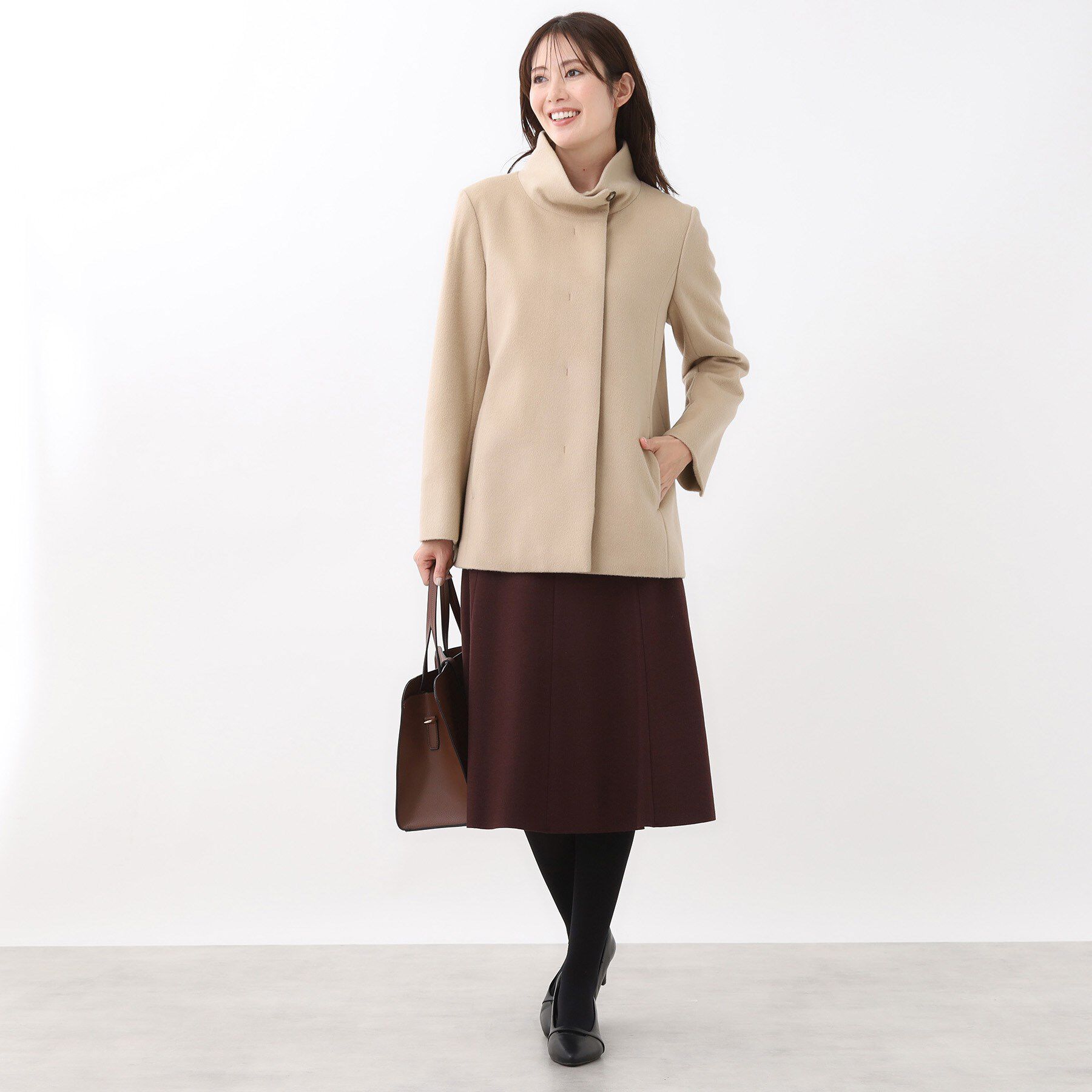 Reflect「【衿が顔に当たらない◎】スタンドネックミドルコート」|その他|