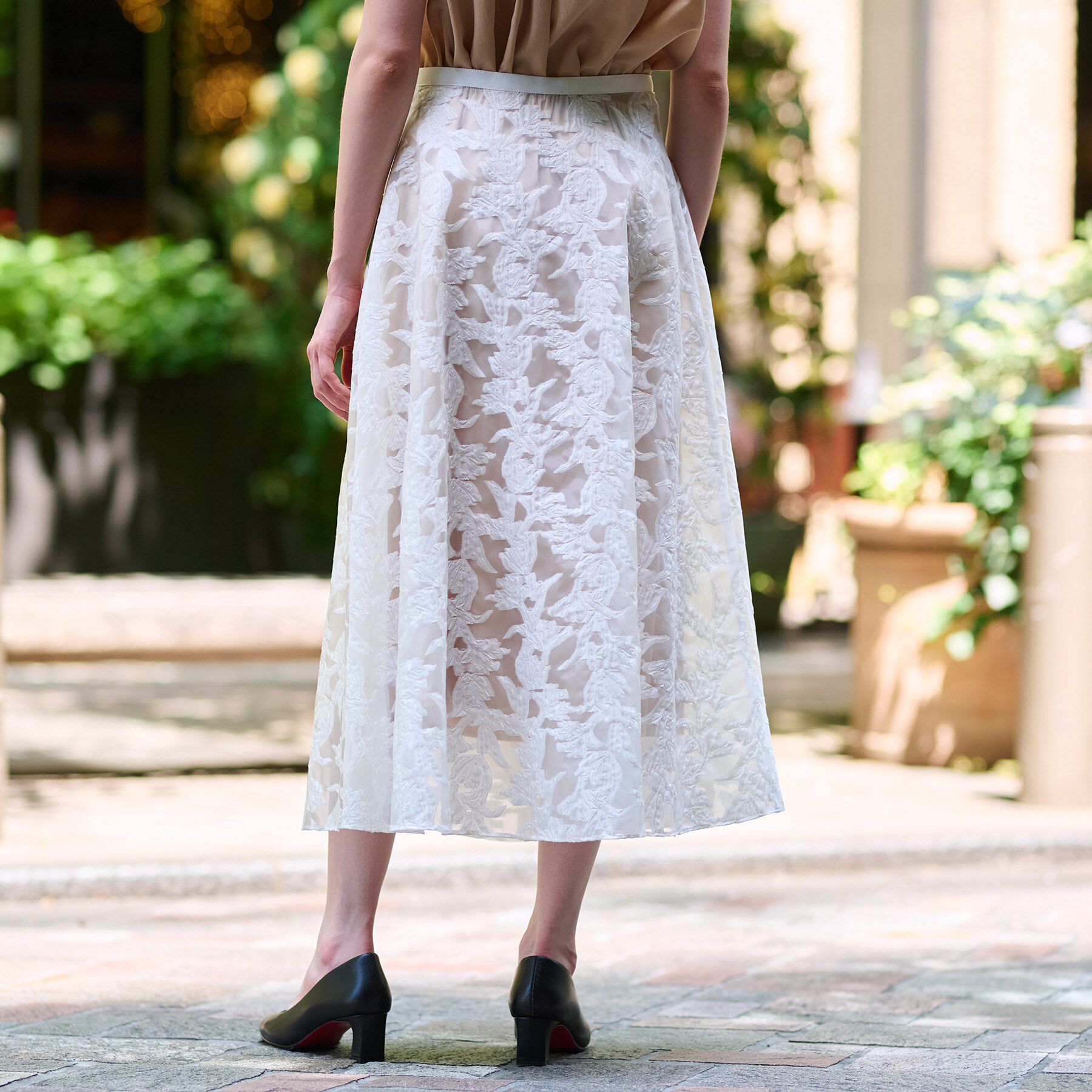 DRESSTERIOR「【きれいめ/裏地取り外し可】シアージャカードスカート」|スカート|