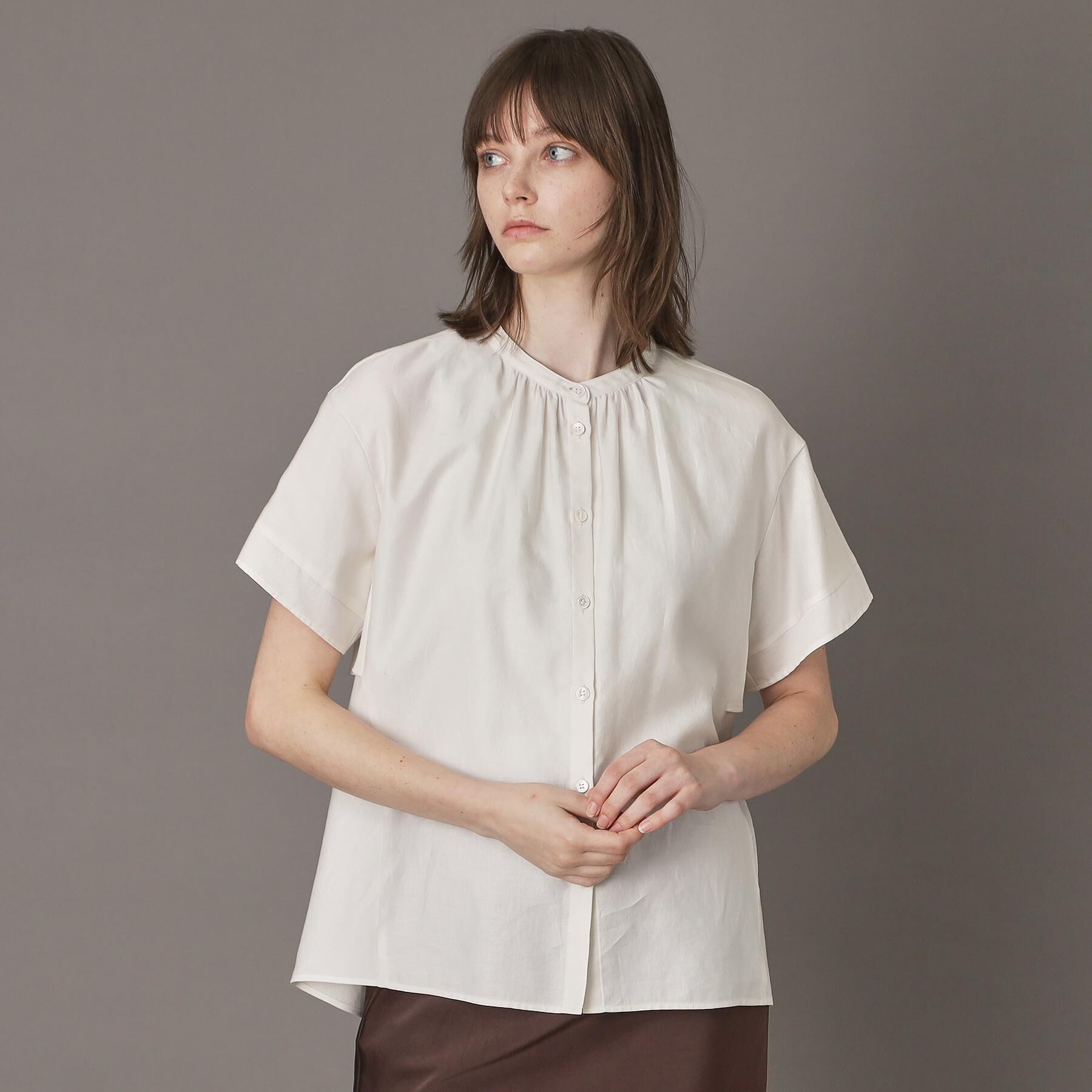 DRESSTERIOR「【洗える/コットン100％】バックフレアティアードブラウス」|シャツ・ブラウス|