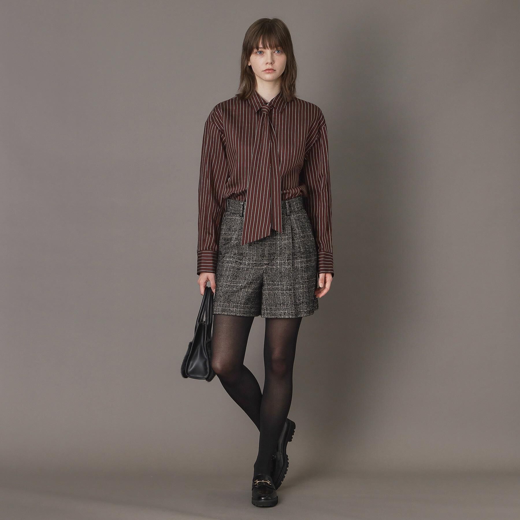 DRESSTERIOR「【洗える/オンオフ/otonaMUSE 11月号掲載】3WAYタイ付きアーカーストライプシャツ」|シャツ・ブラウス|