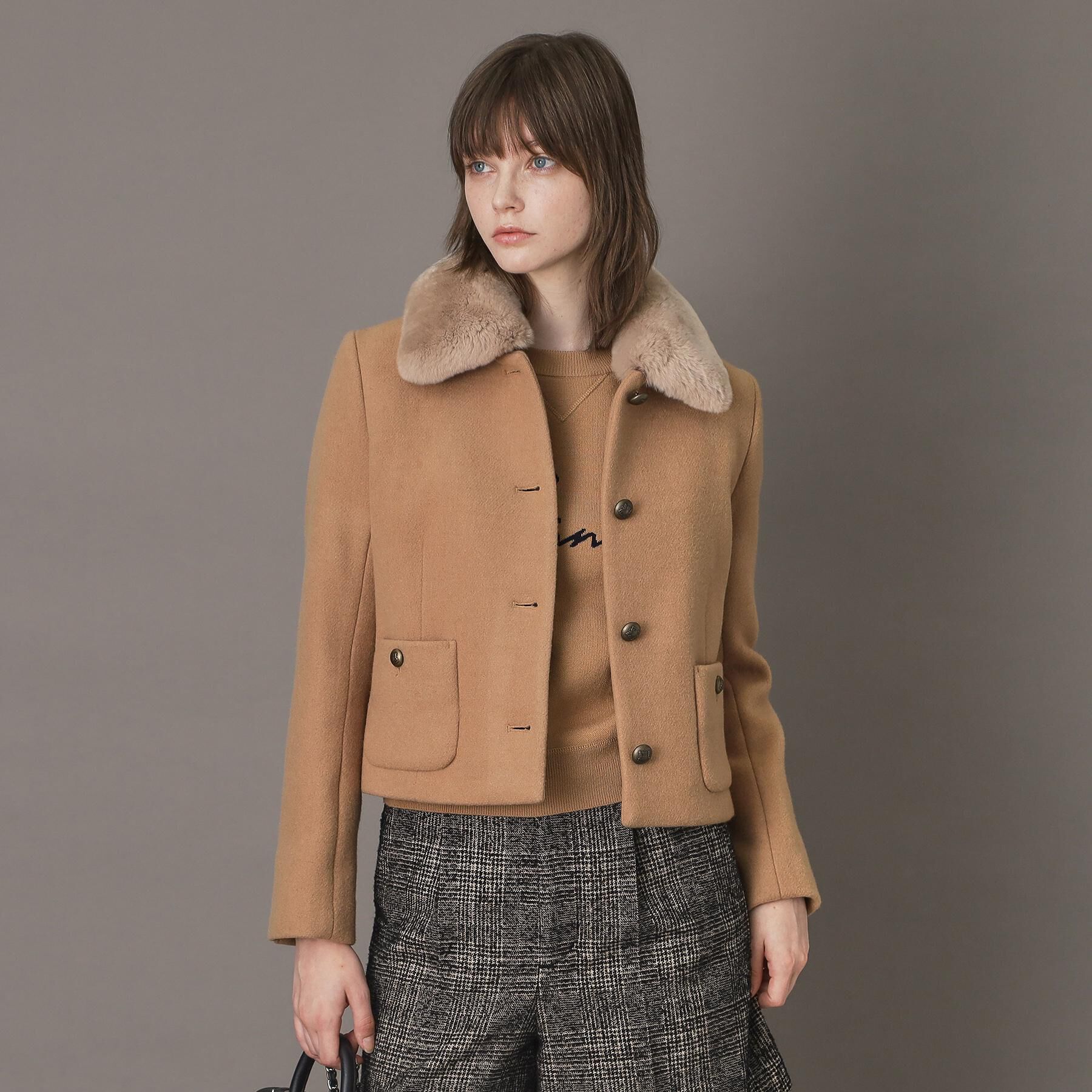 DRESSTERIOR「【otonaMUSE 11月号掲載】2WAYファーカラーメルトンジャケット」|ブルゾン・スタジャン|