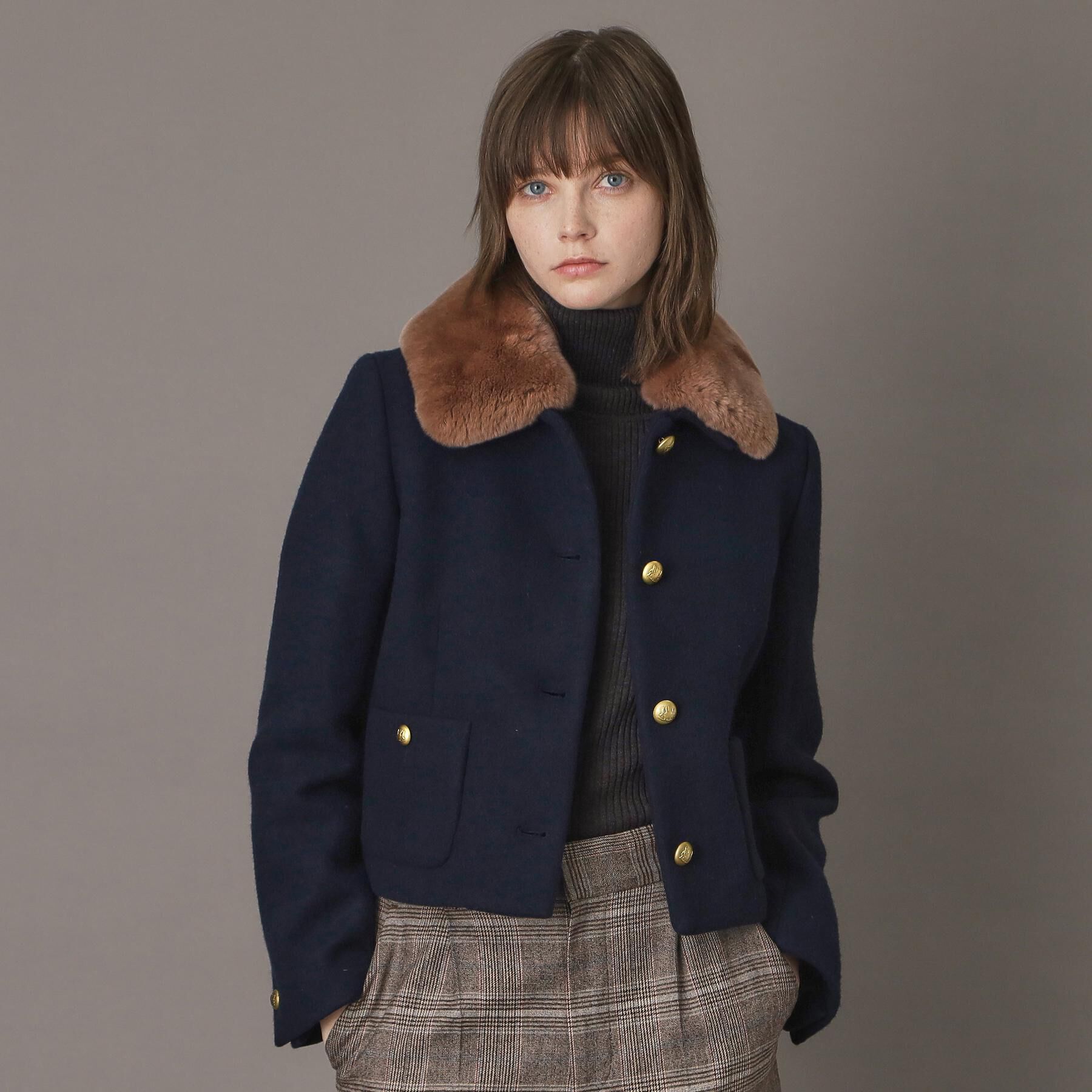 DRESSTERIOR「【otonaMUSE 11月号掲載】2WAYファーカラーメルトンジャケット」|ブルゾン・スタジャン|