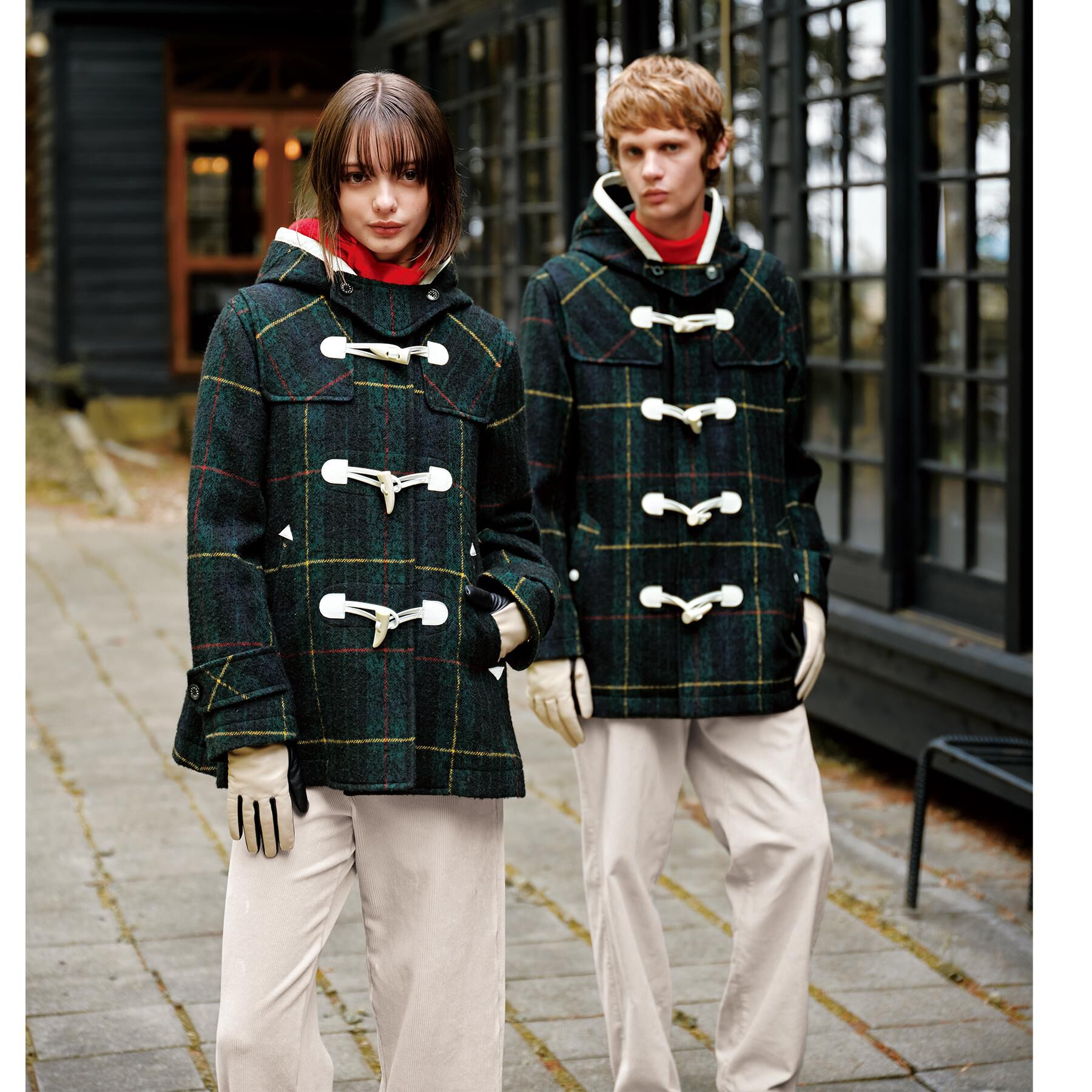 DRESSTERIOR「【CLASSY.12月号掲載】タータンチェックショートダッフル」|ダッフルコート|