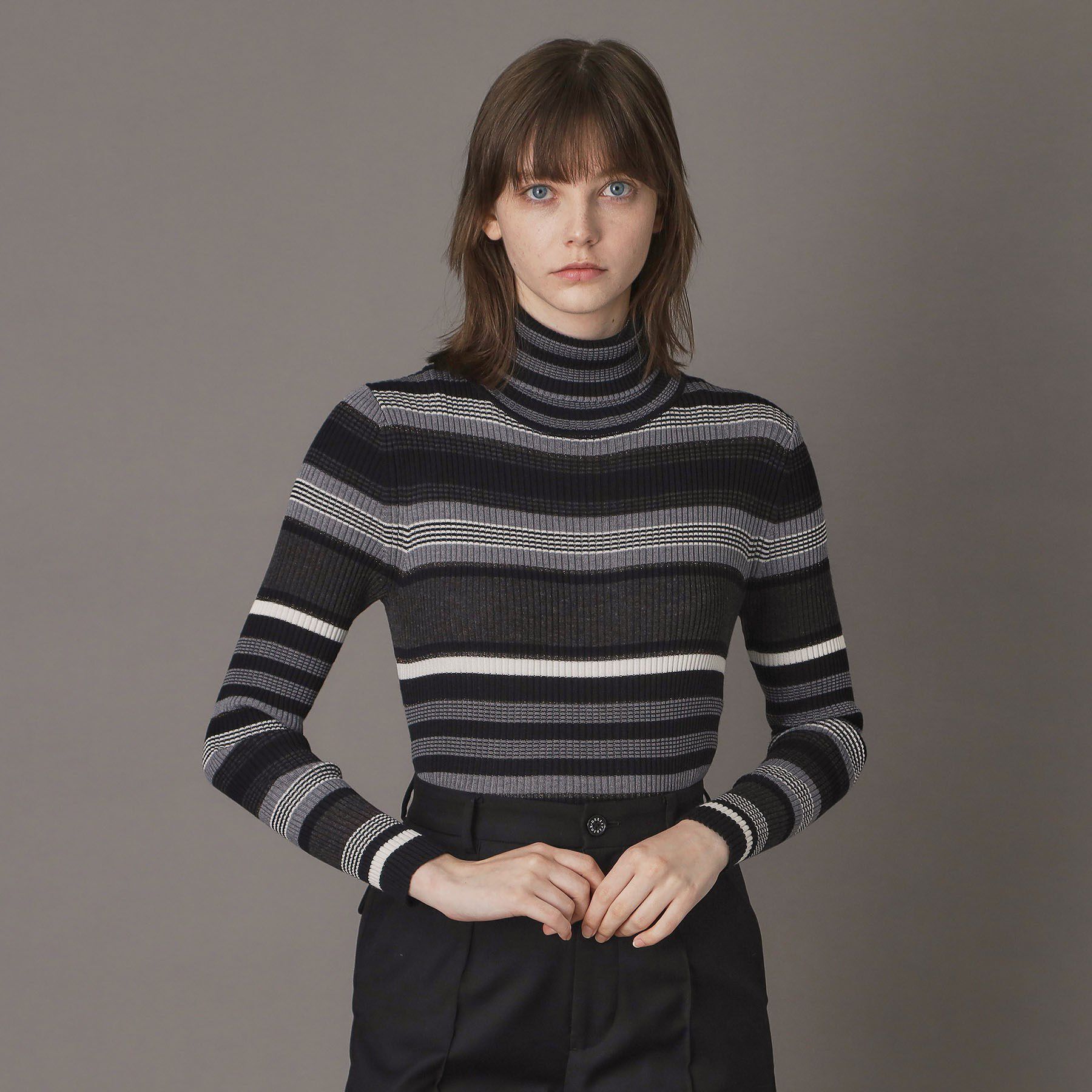 DRESSTERIOR「【CLASSY.12月号掲載】シルクブレンドメリノウールリブプルオーバー」|ニット・セーター|