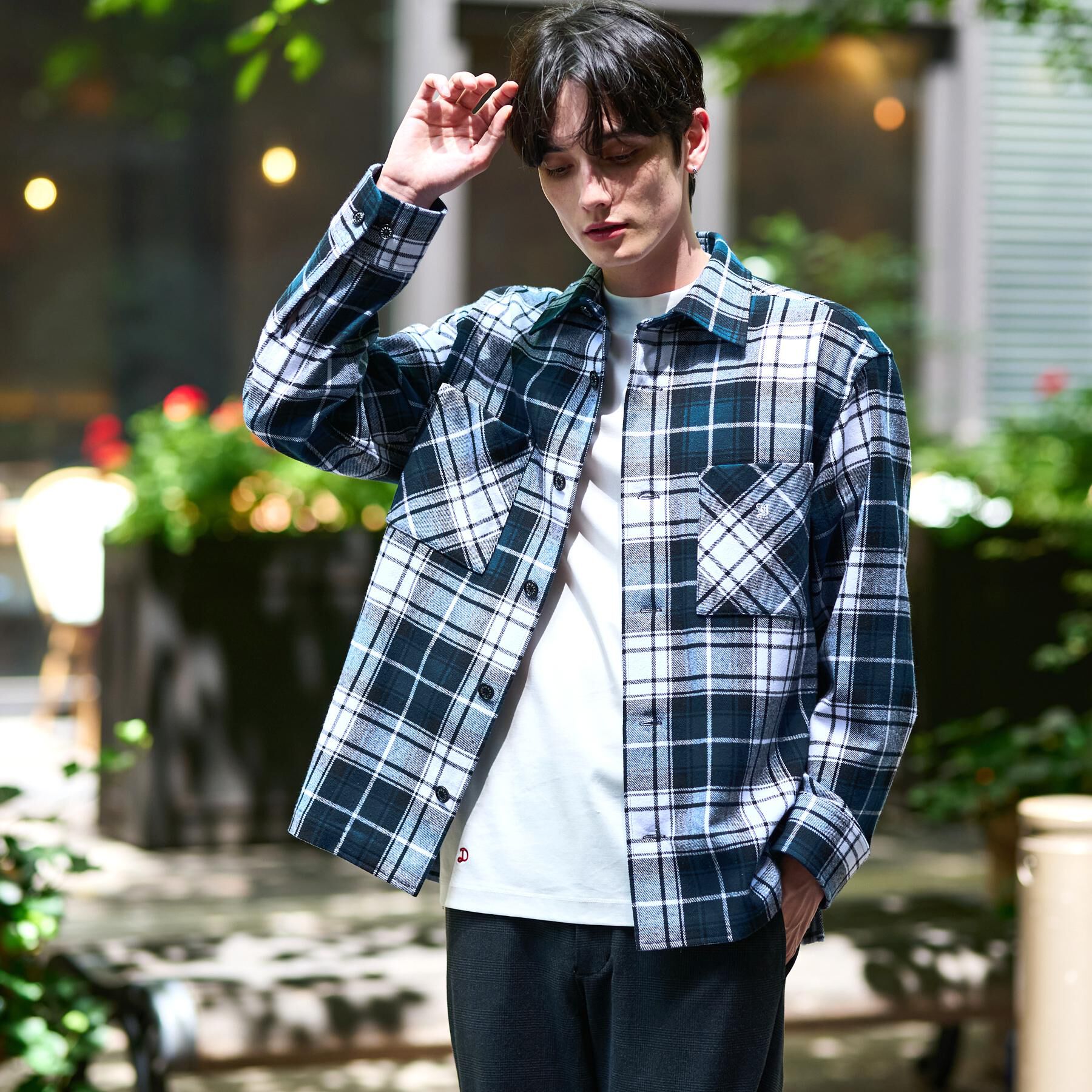 DRESSTERIOR「タータンチェック CPOシャツブルゾン」|シャツ・ブラウス|