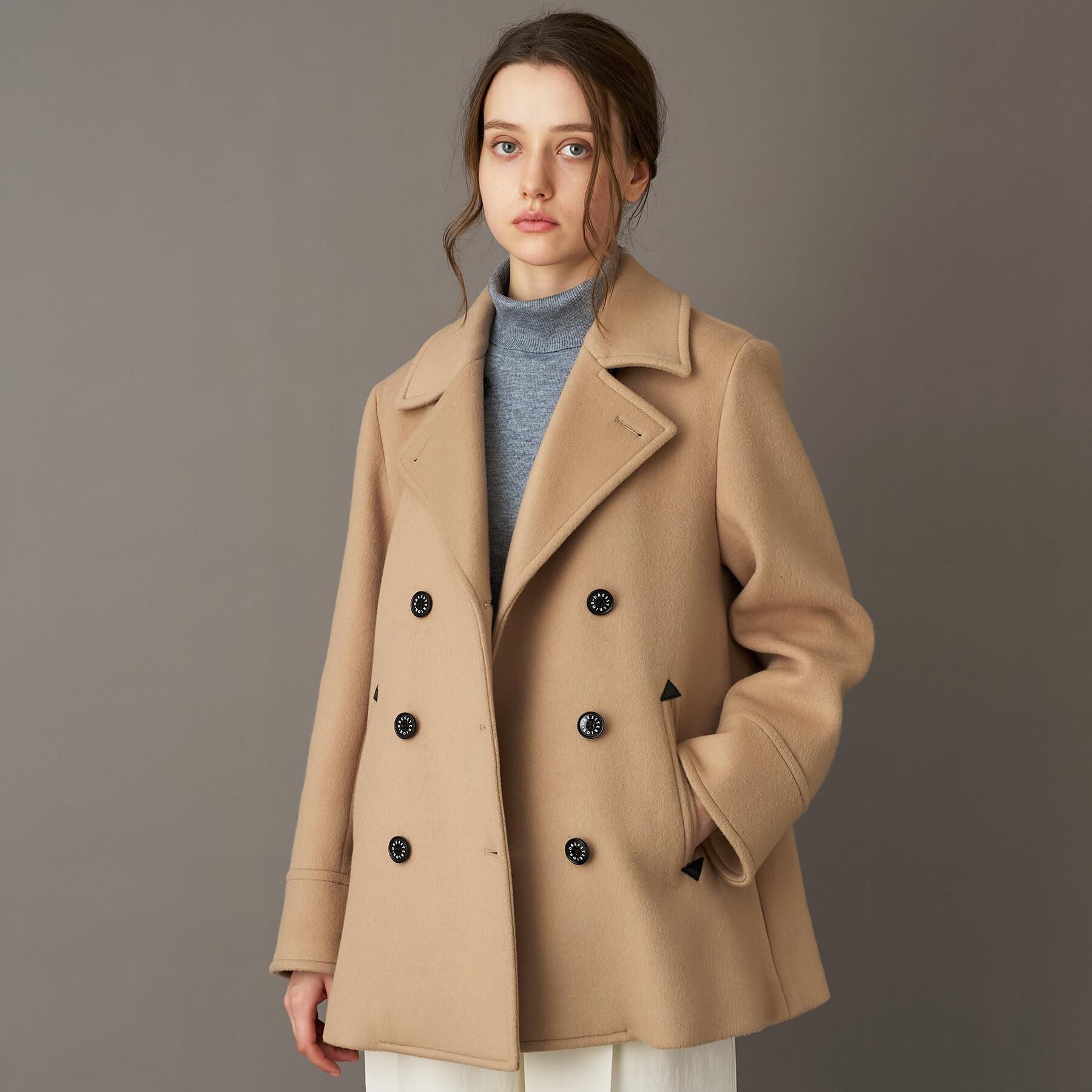 DRESSTERIOR「Super140&lsquo;sAラインPコート」|ピーコート|