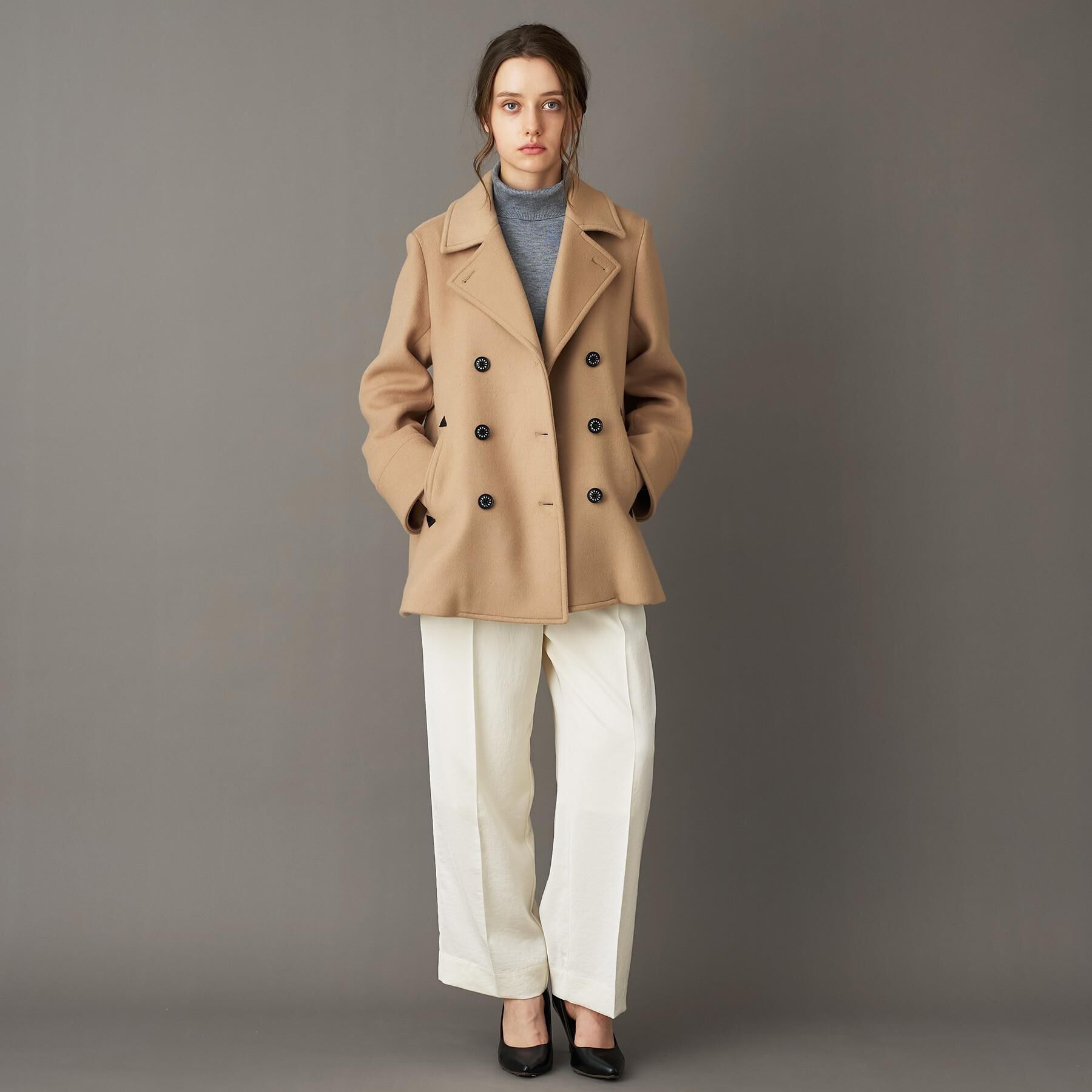 DRESSTERIOR「Super140&lsquo;sAラインPコート」|ピーコート|