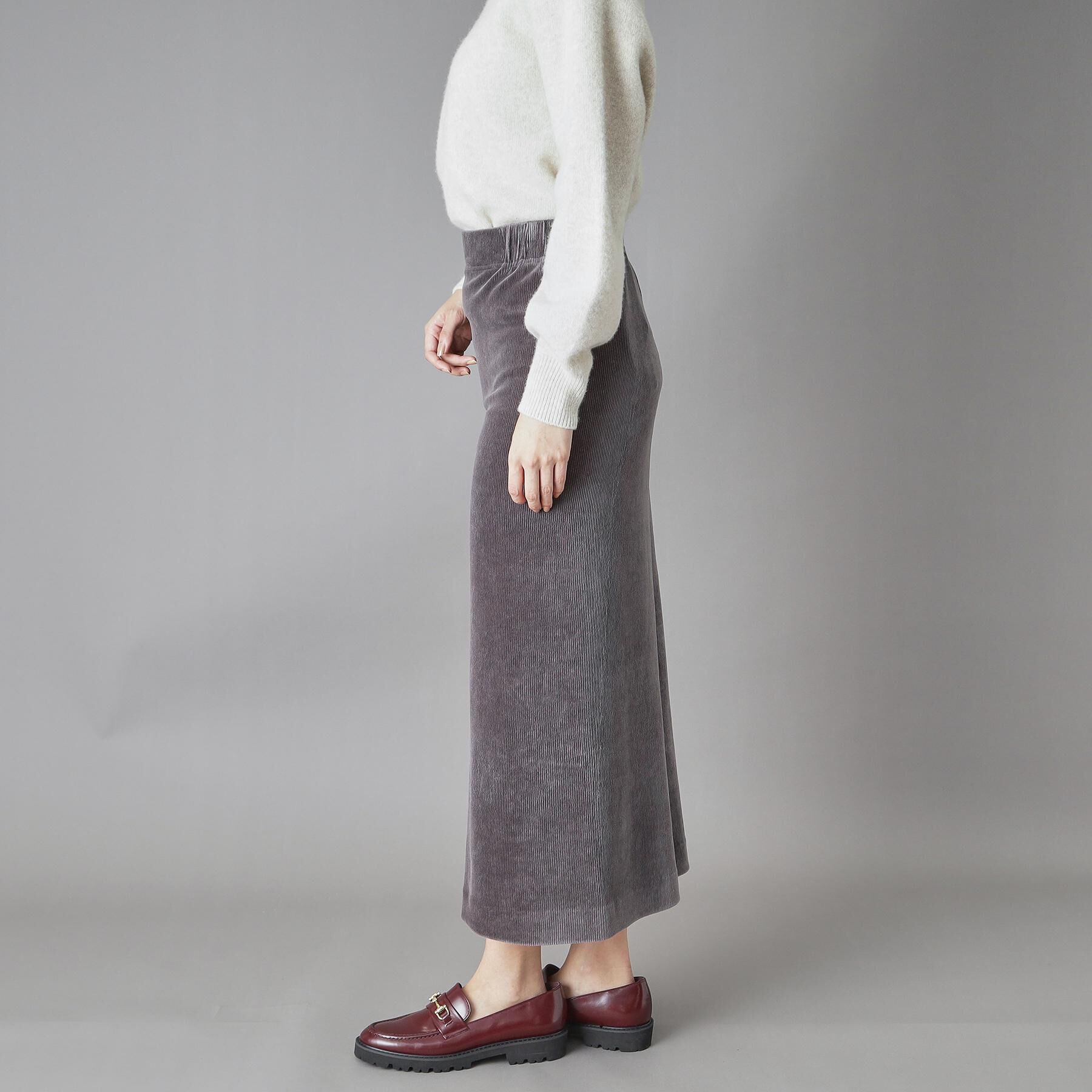 DRESSTERIOR「コーデュロイジャージタイトスカート」|スカート|