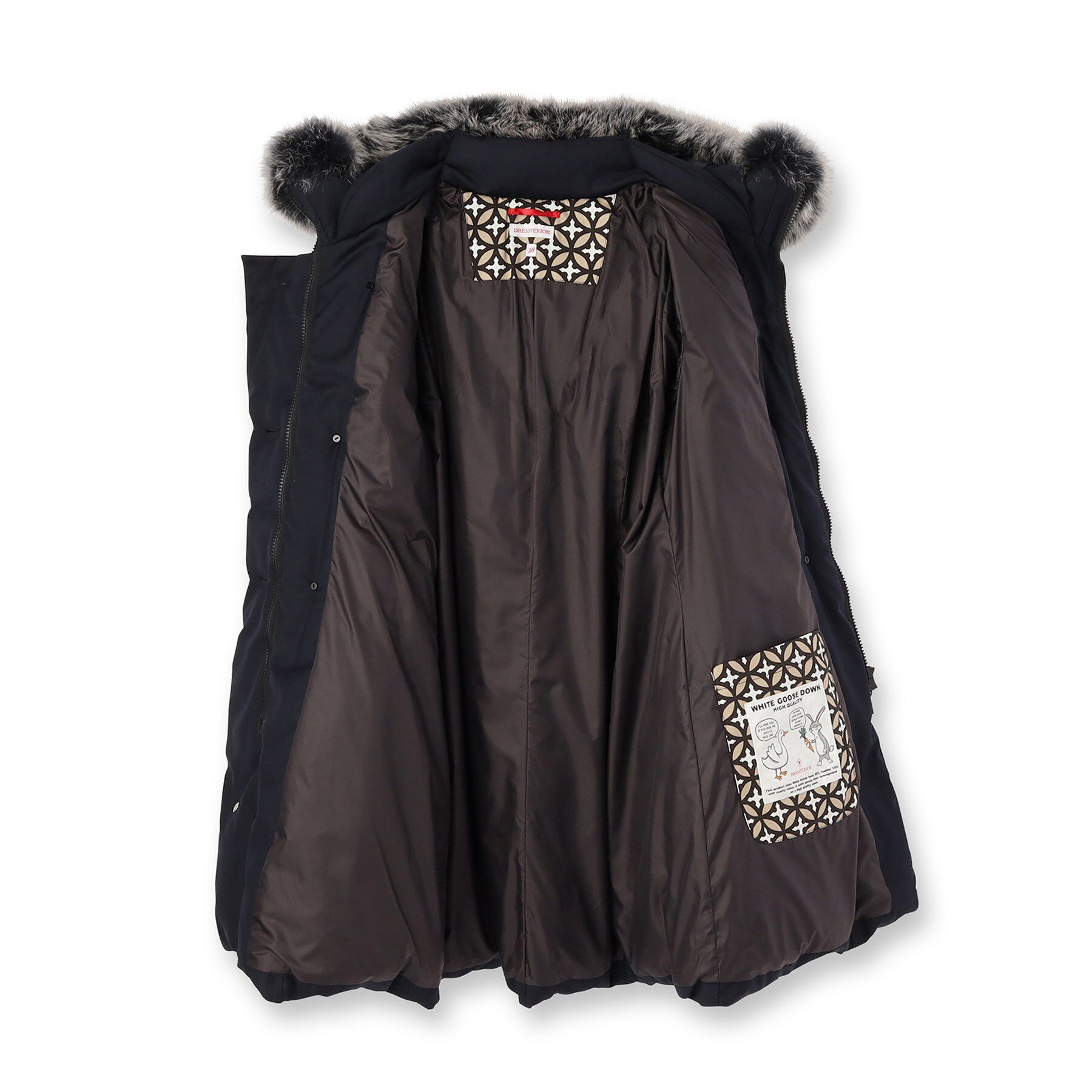 DRESSTERIOR「【CLASSY.12月号掲載】ブルーFOXファーナポレオンホワイトグースダウン」|ダウン|