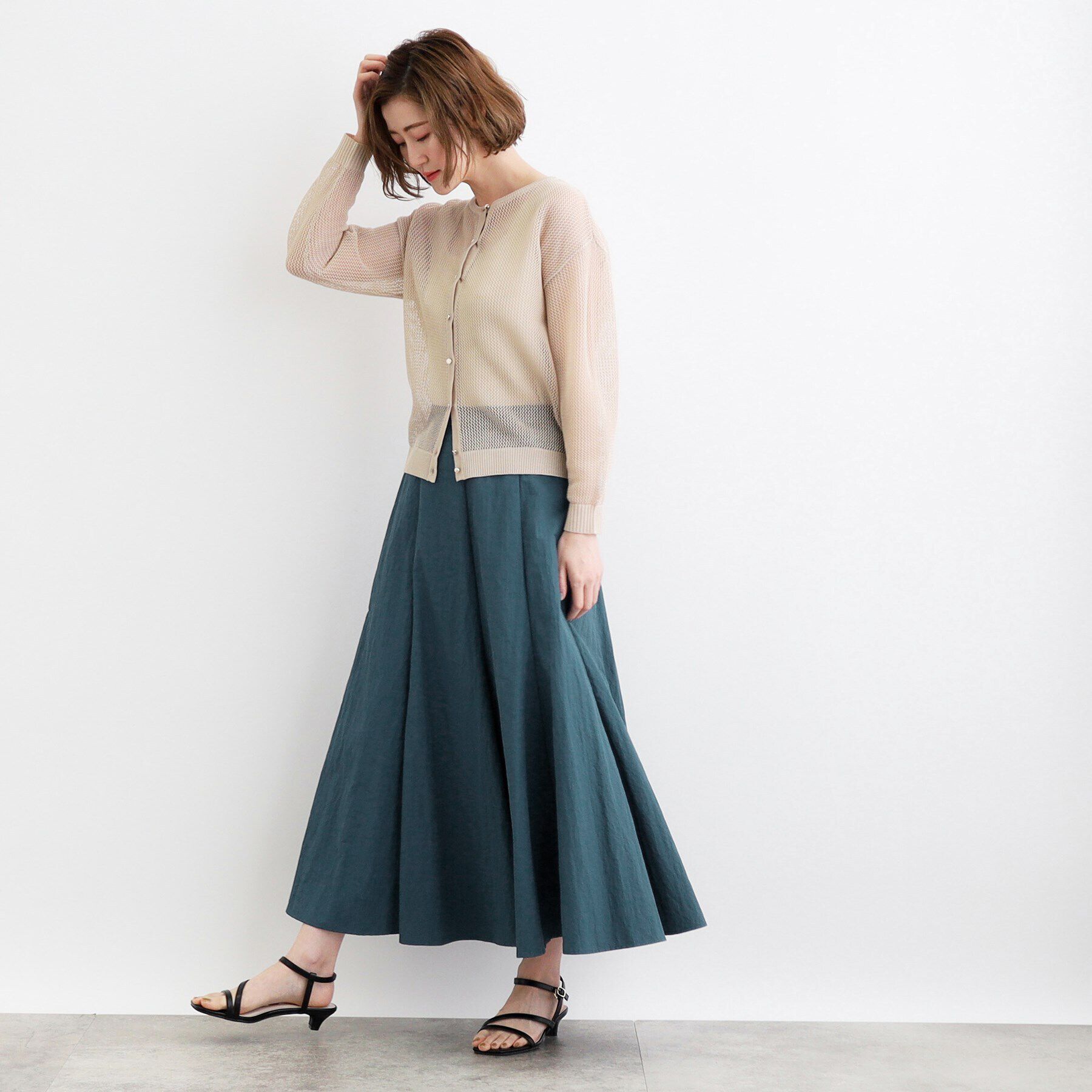 grove「ナイロンワッシャーボリュームスカート」|スカート|