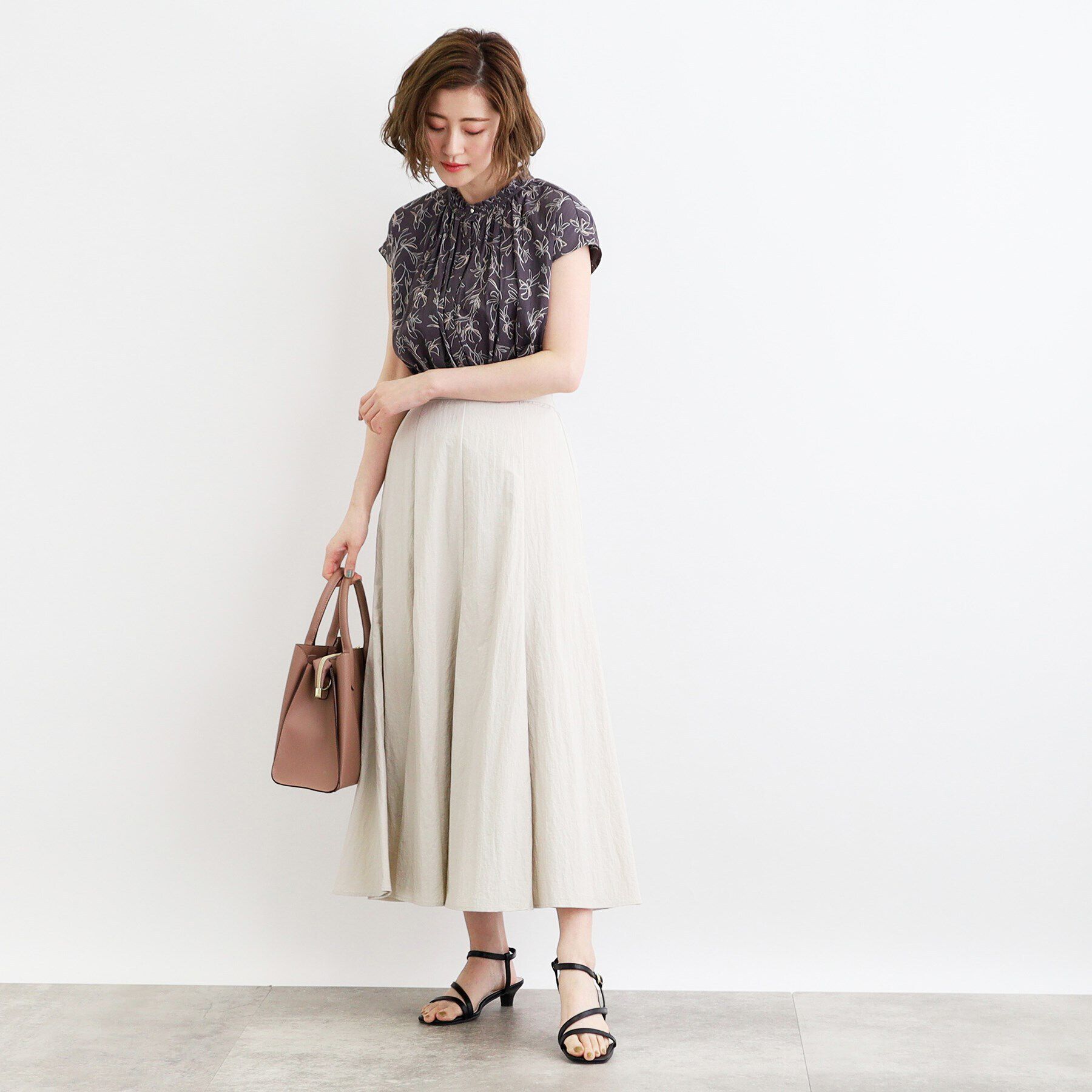 grove「ナイロンワッシャーボリュームスカート」|スカート|