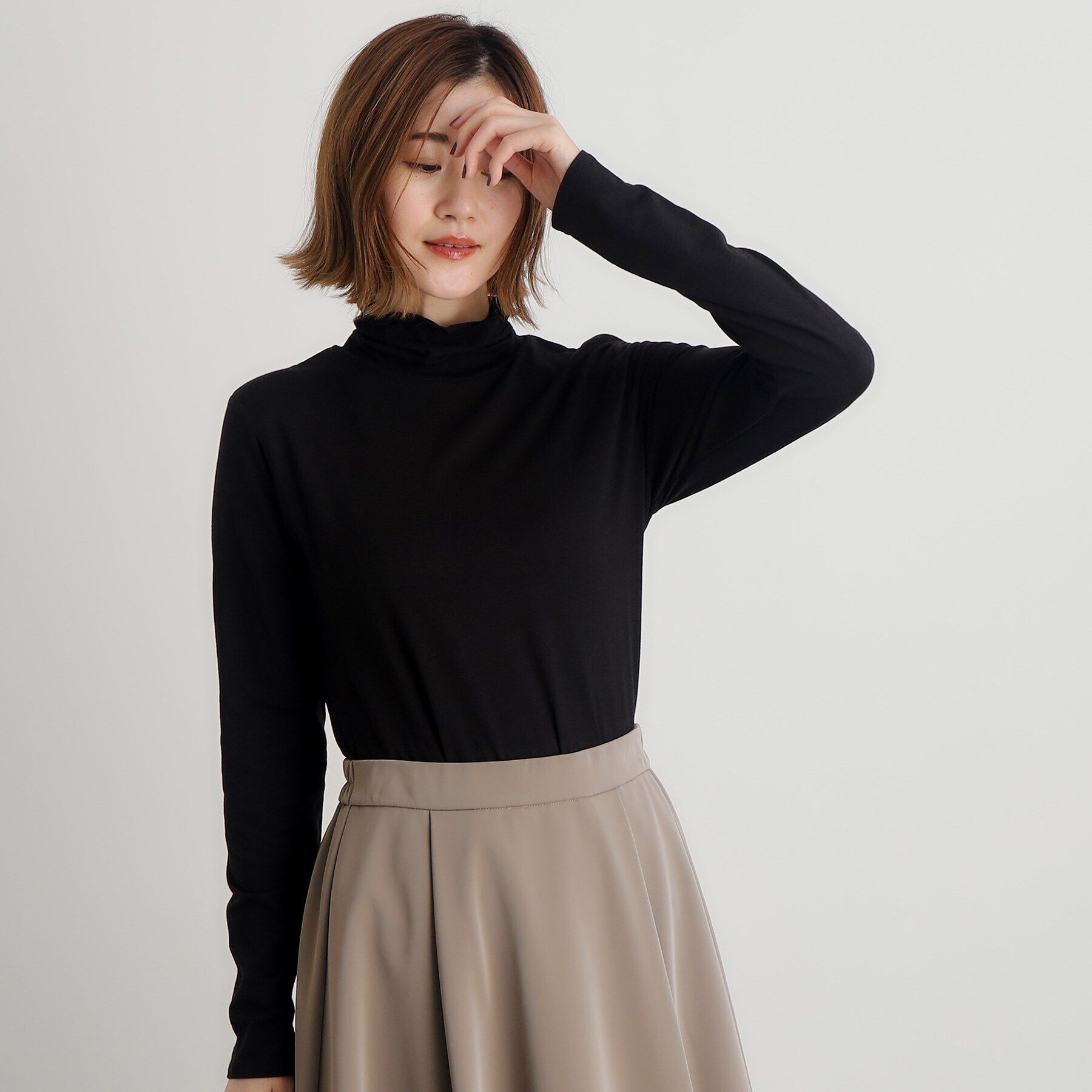 grove「【吸湿発熱MW】メロータートルネックプルオーバー」|Tシャツ・カットソー|