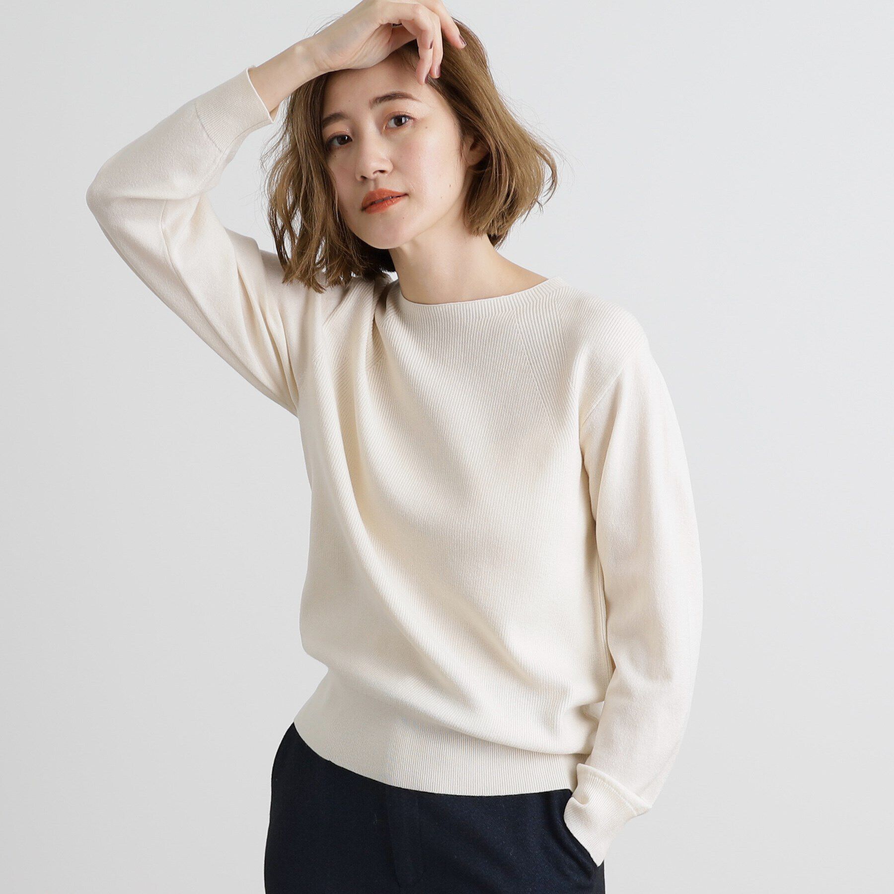 grove「【洗える】毛玉軽減ニットプルオーバー」|ニット・セーター|