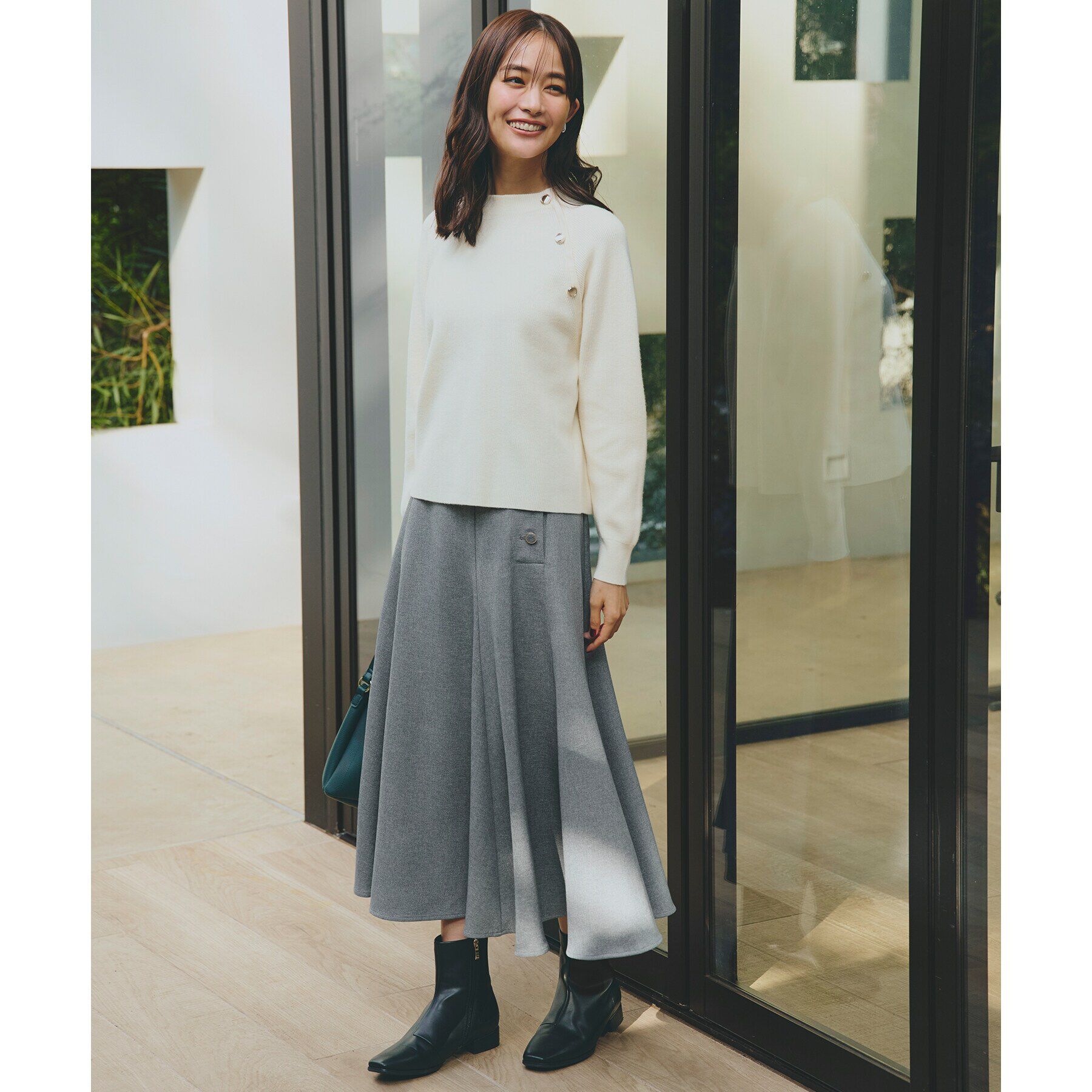 grove「肩釦ラグランスリーブプルオーバー」|ニット・セーター|