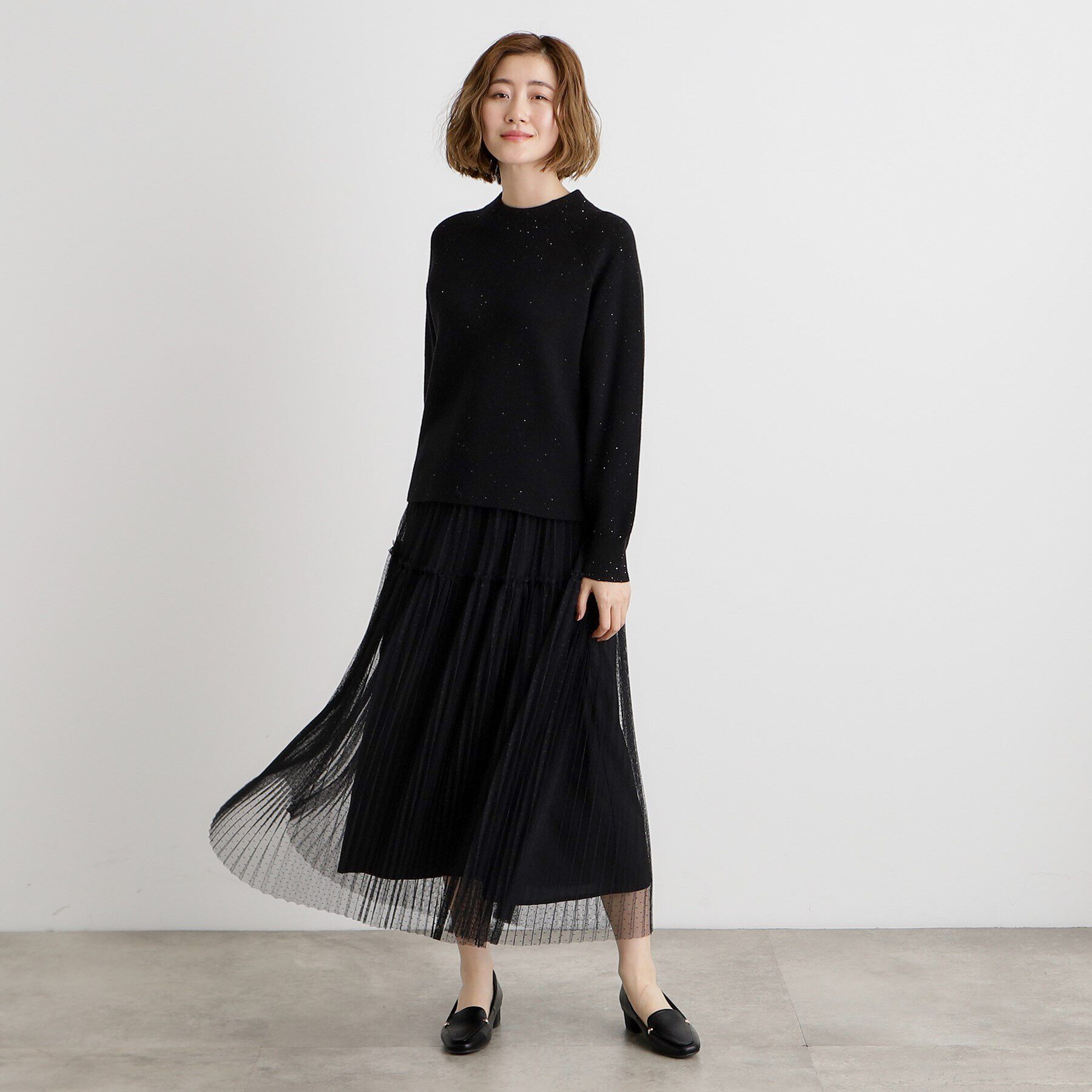 grove「ミニスパンコール片畦ニットプルオーバー」|ニット・セーター|