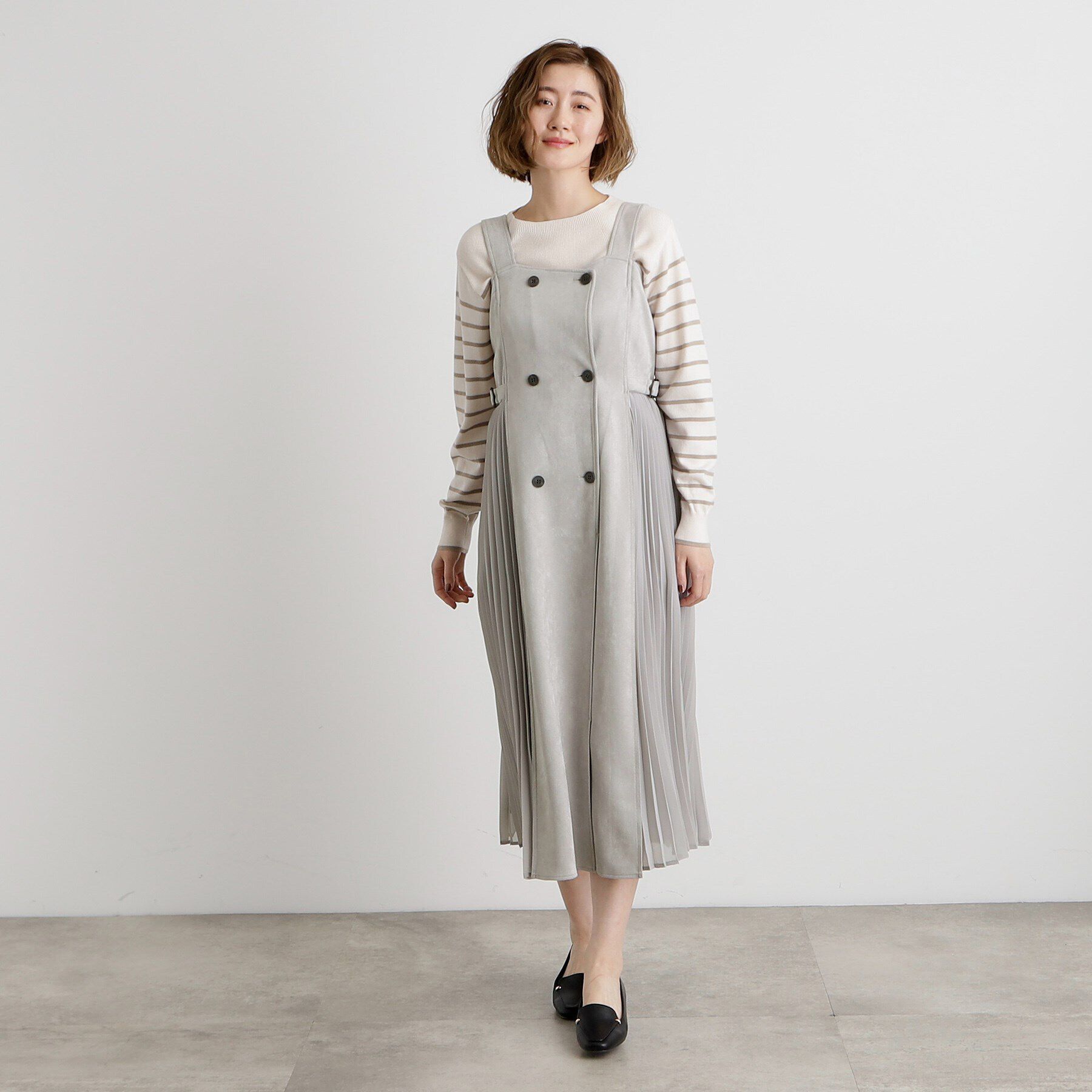 grove「マシュマロタッチサイドプリ―ツワンピース」|ワンピース|