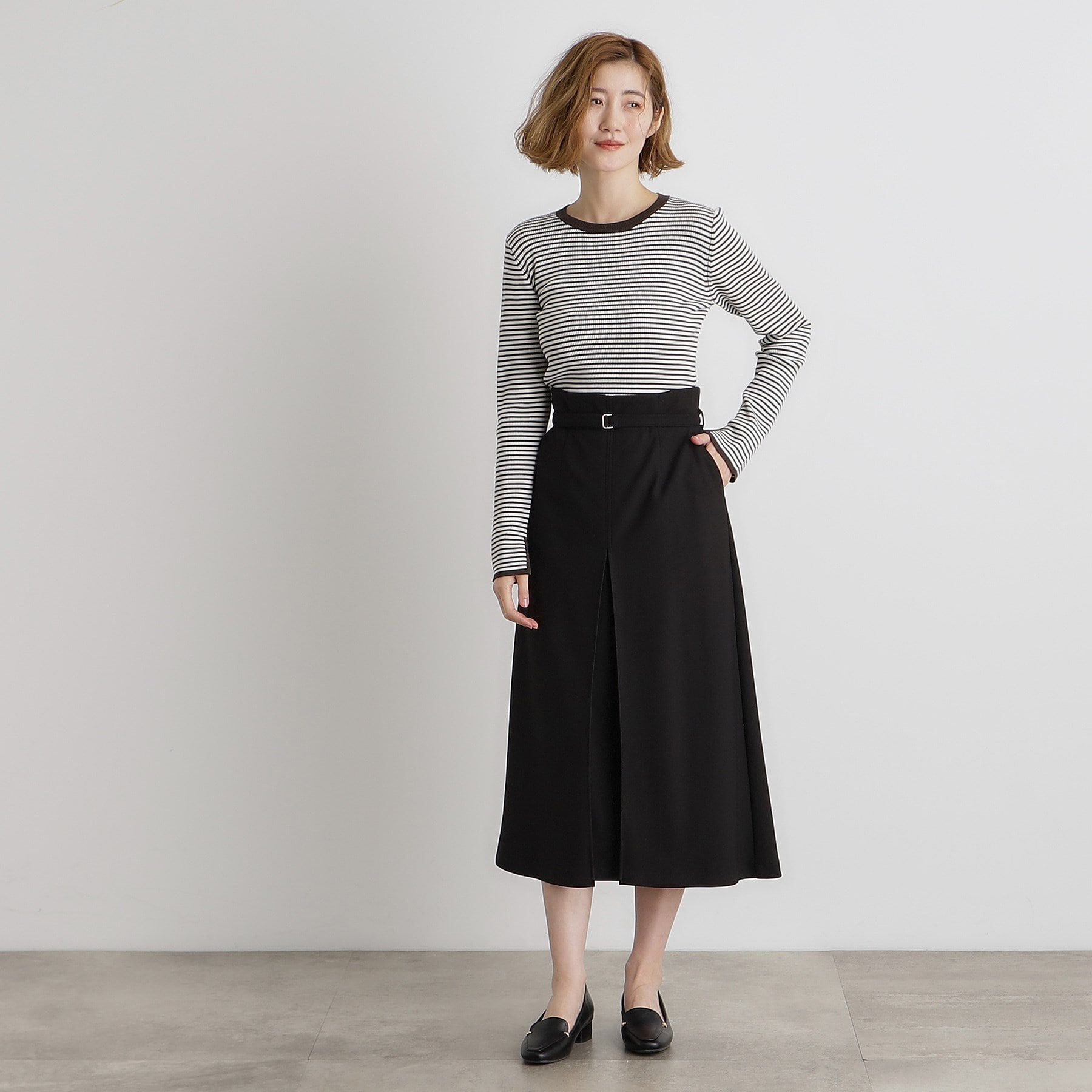 grove「取り外しストラップ付ナロースカート」|スカート|