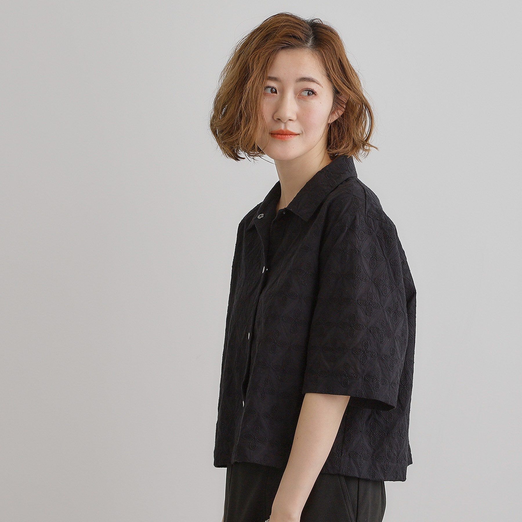 grove「刺繍レースショートジャケット」|テーラードジャケット|