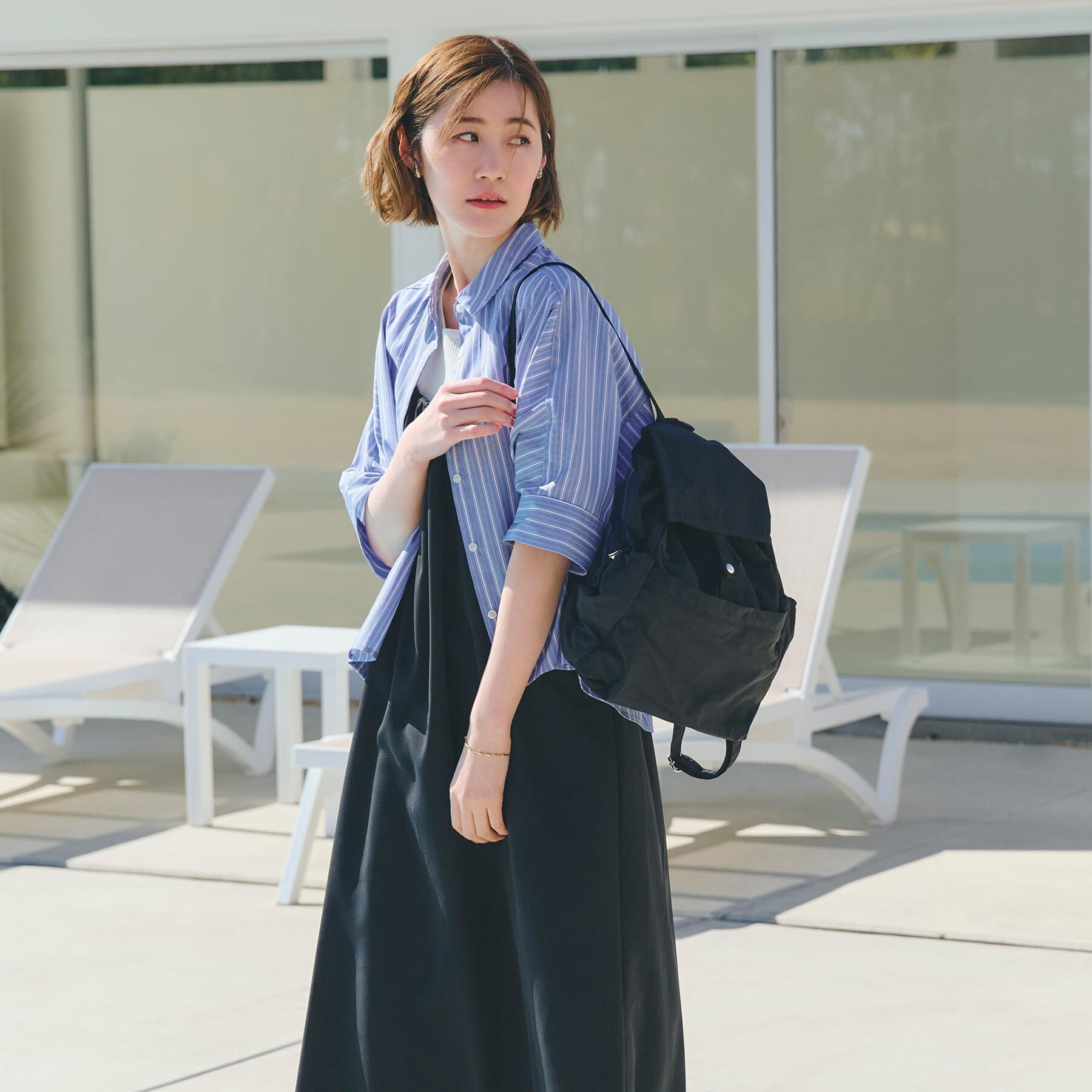 grove「【晴れの日も雨の日も】撥水フラップナイロンリュック」|リュック|