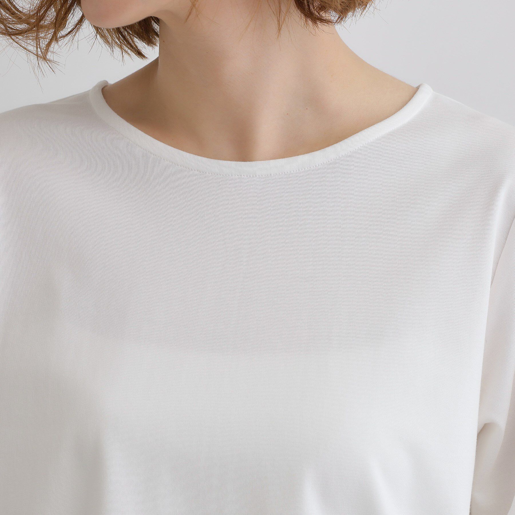 grove「【接触冷感・UVカットetc】レース切替え袖ねじりプルオーバー」|Tシャツ・カットソー|