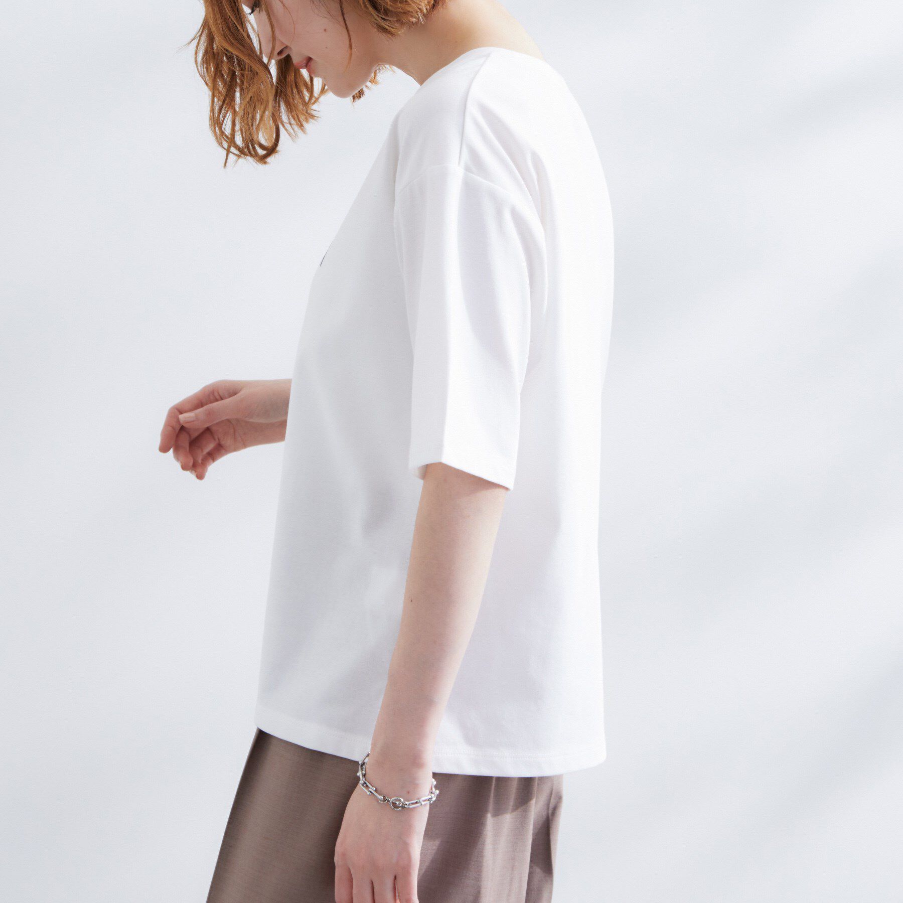 grove「【UVカット/二の腕カバー】ハーフスリーブロゴTシャツ」|Tシャツ・カットソー|