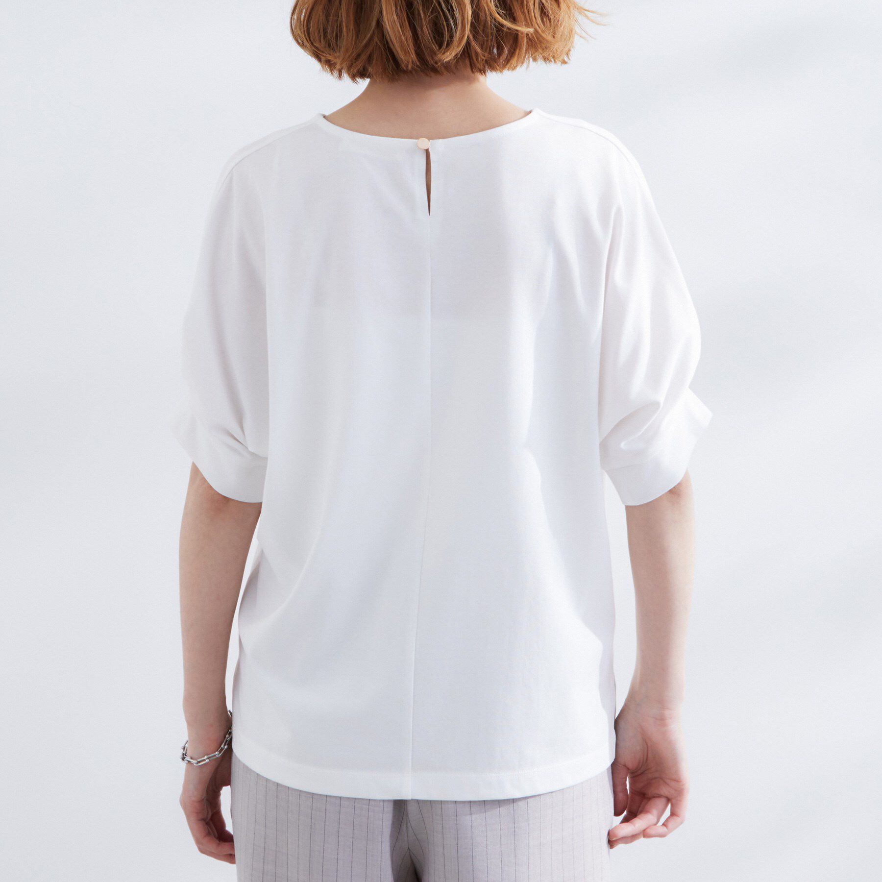 grove「【UVカット/ひんやり/二の腕カバー】タックドルマンプルオーバー」|Tシャツ・カットソー|