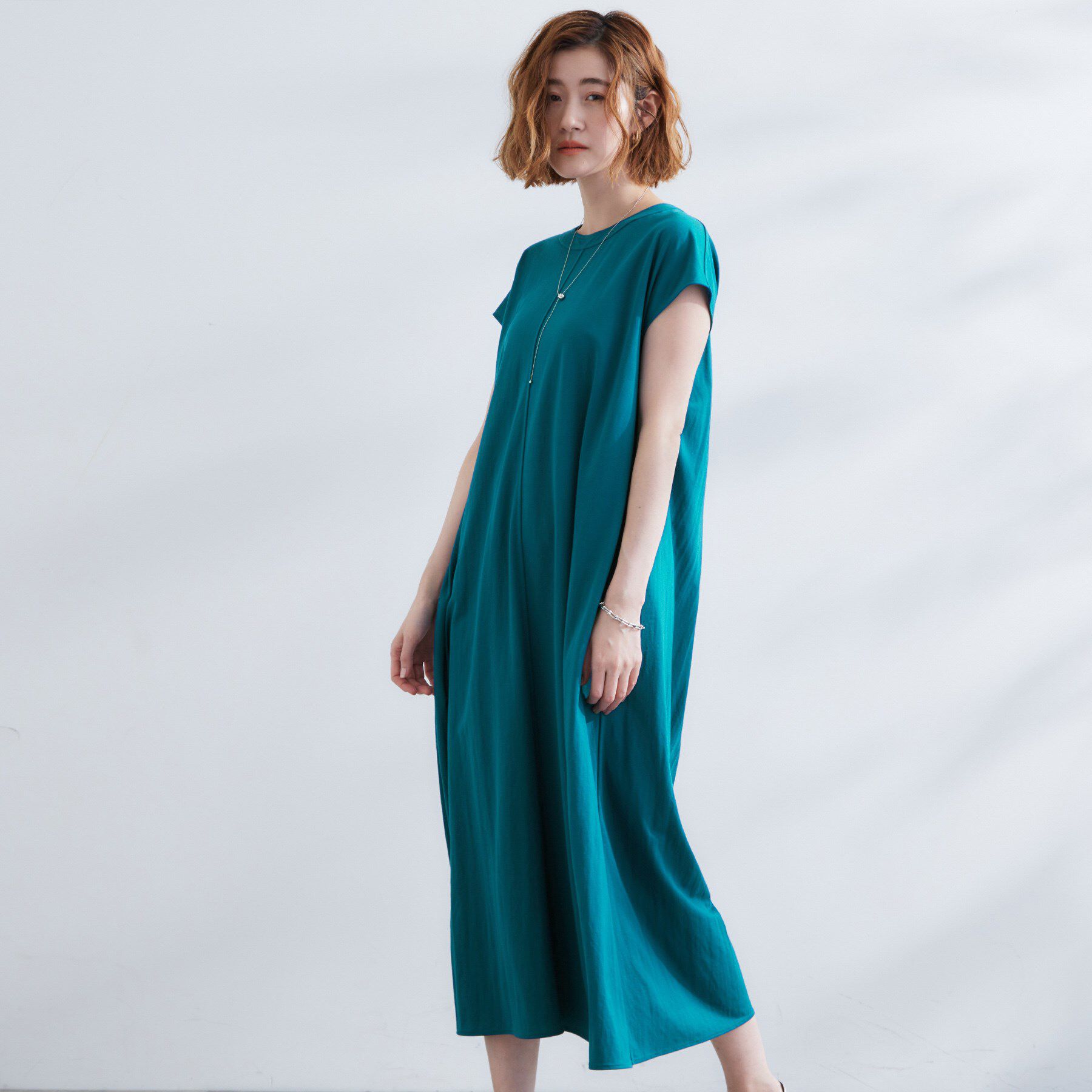 grove「【冷感・UV】モクロディフレンチスリーブワンピース」|ワンピース|