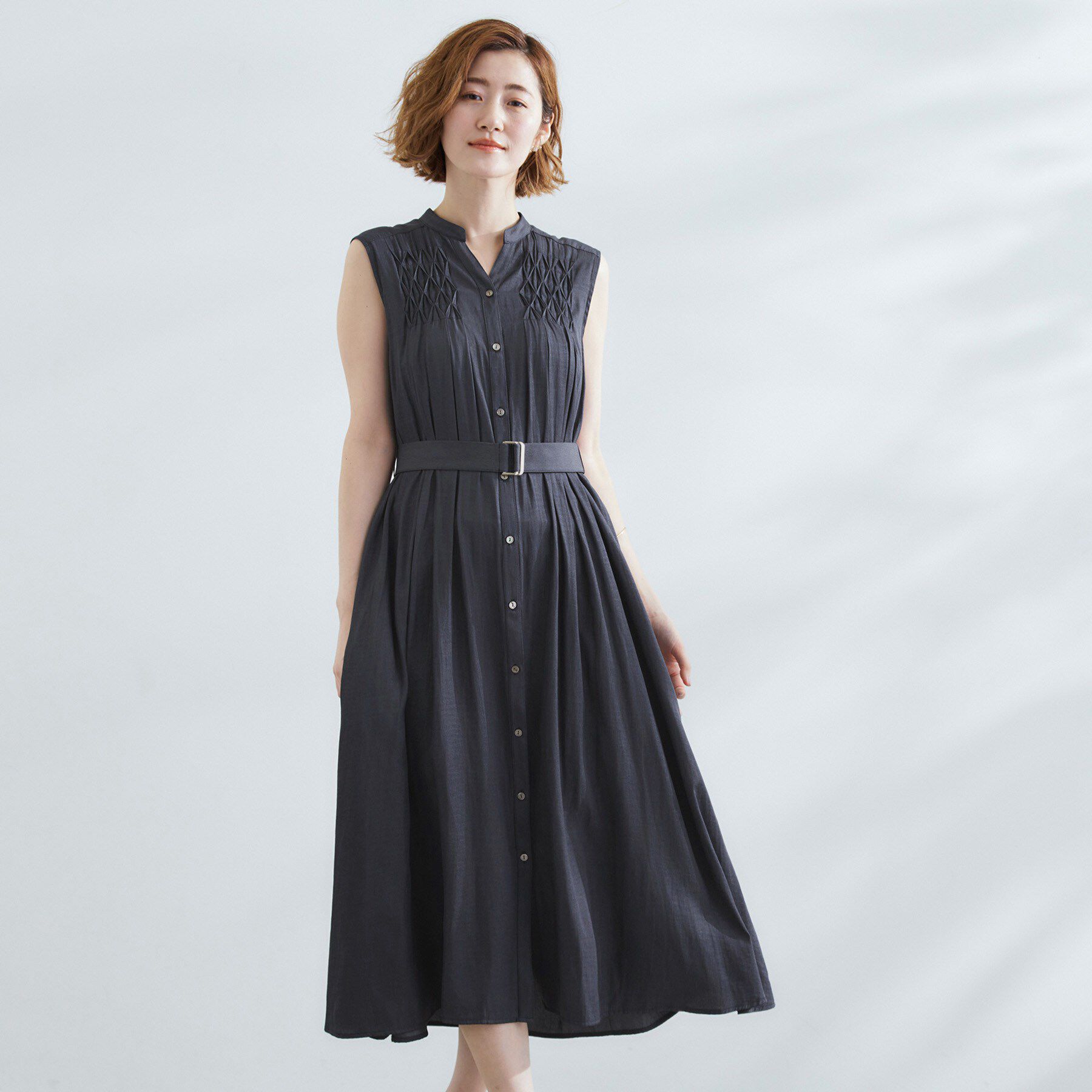 grove「シャンブレースモッキングワンピース」|ワンピース|