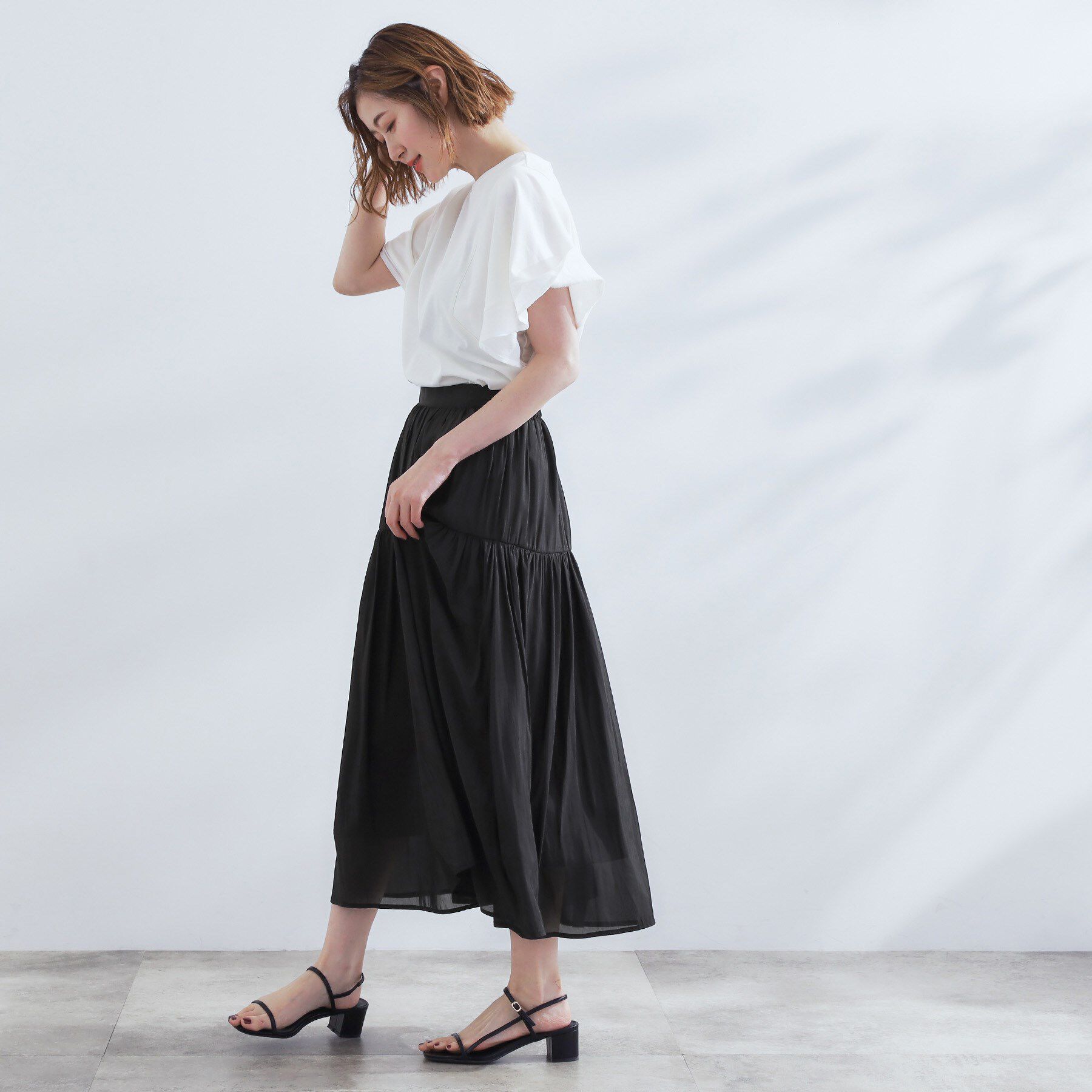 grove「【2点SET】可愛く着まわせる！便利なニットベスト＆スカートセット」|スーツ|