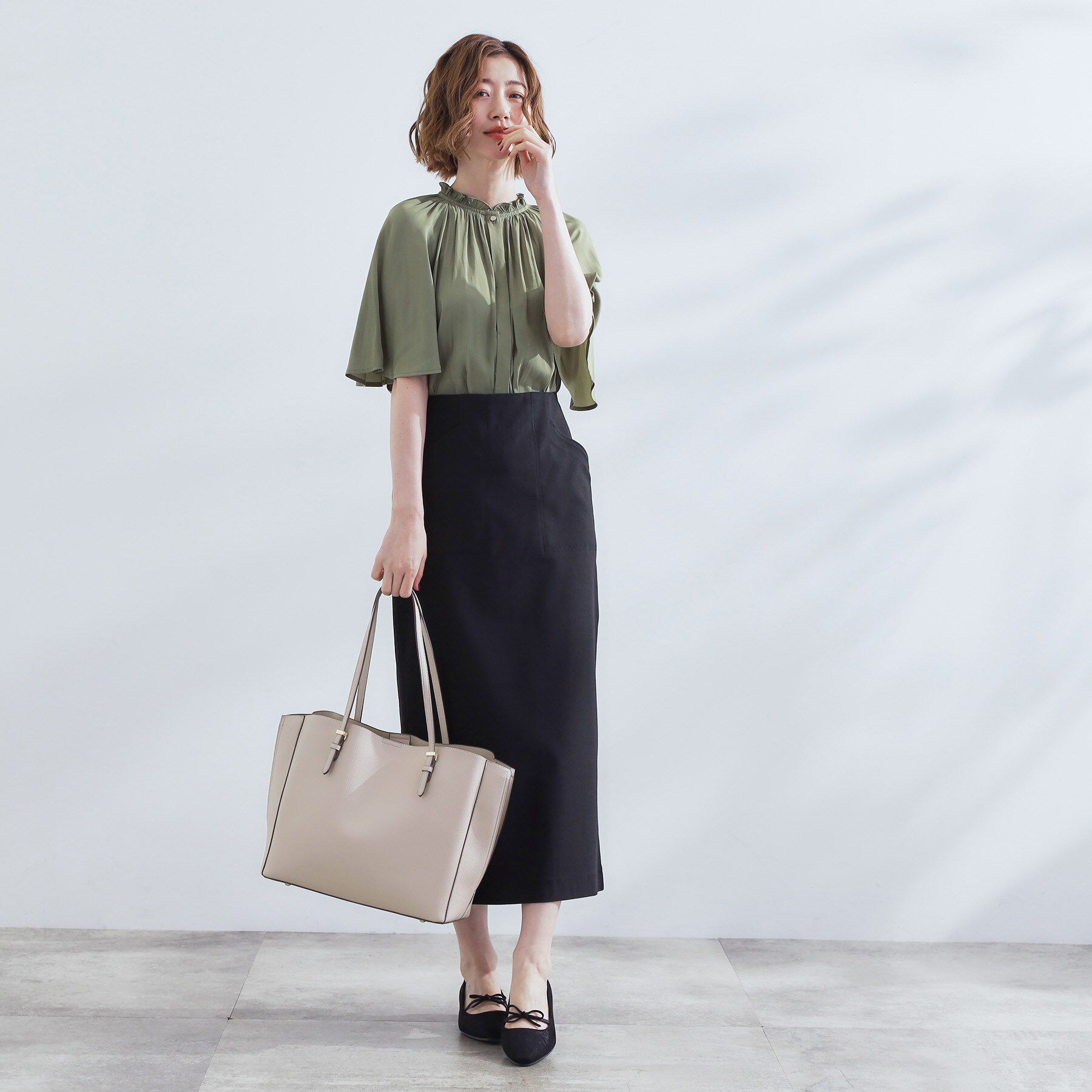 grove「【人間工学・A4】サイドスリットトート」|トートバッグ|