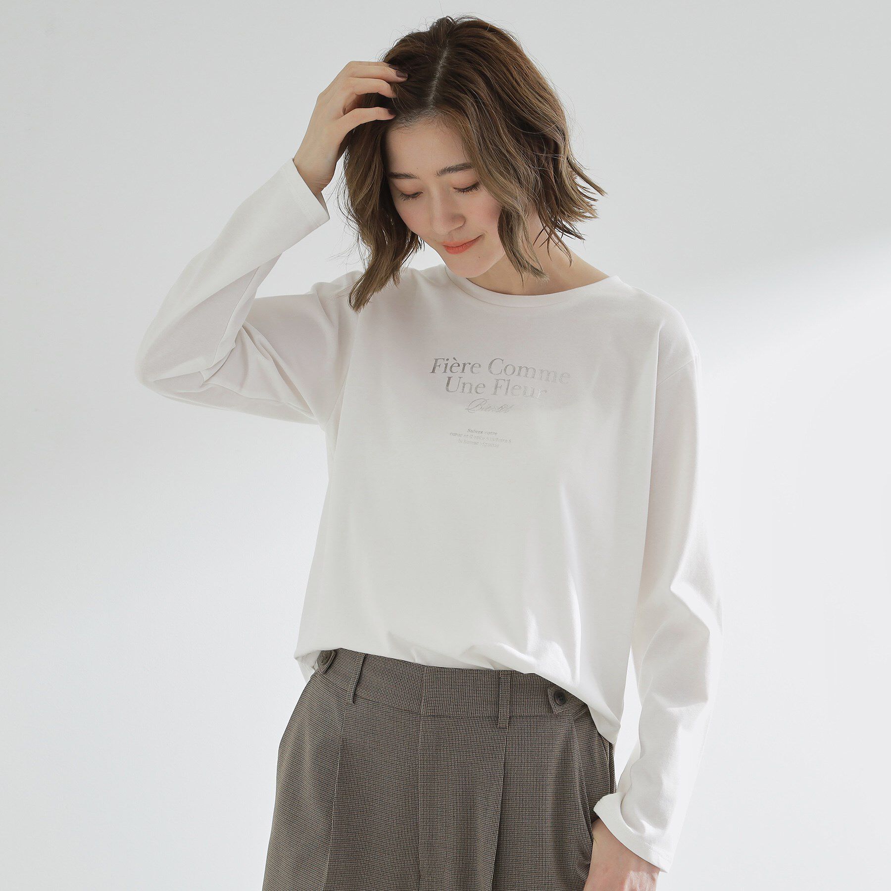 grove「【UVカット】ロゴアソートベーシックロンT」|Tシャツ・カットソー|