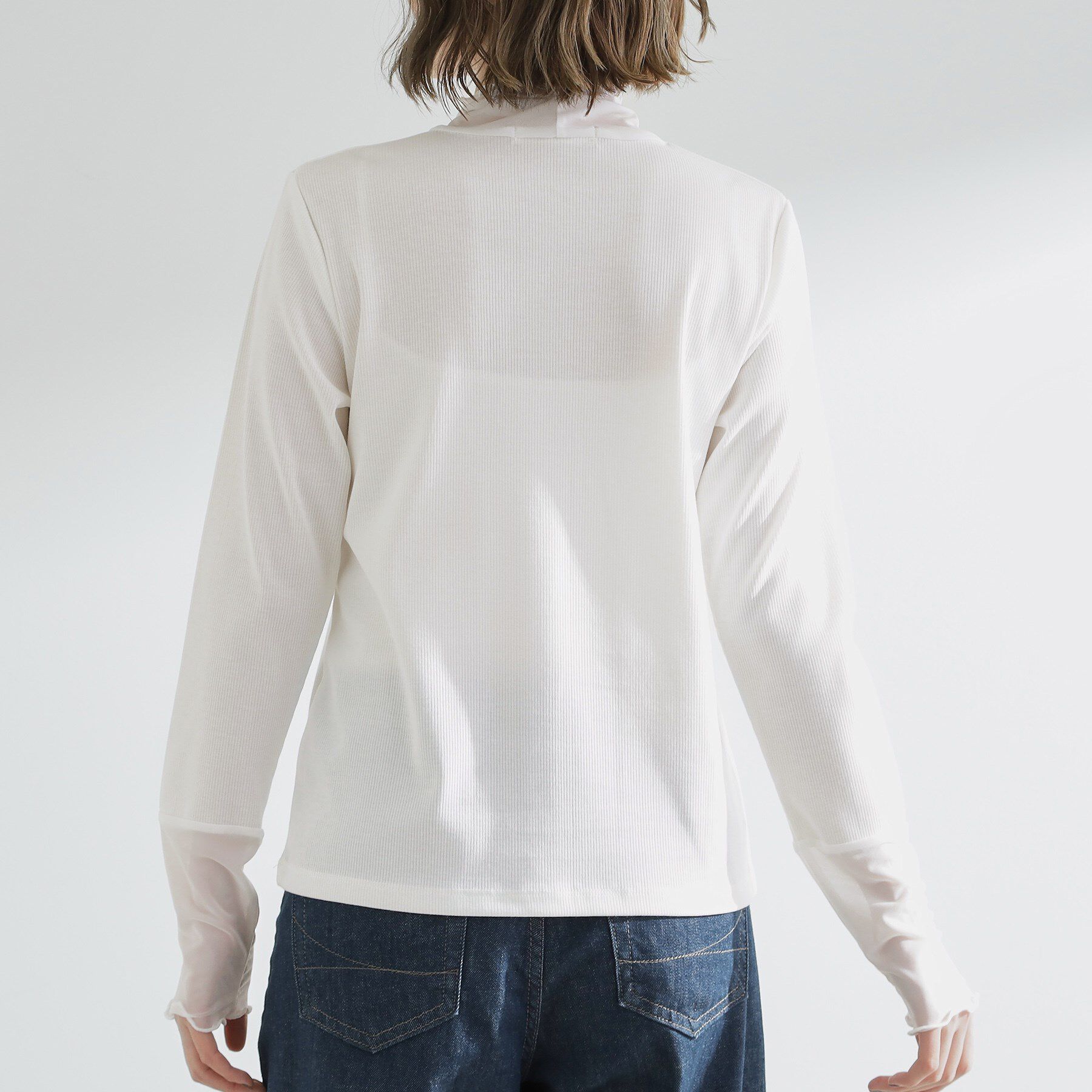 grove「シアー切替ハイネックプルオーバー」|Tシャツ・カットソー|