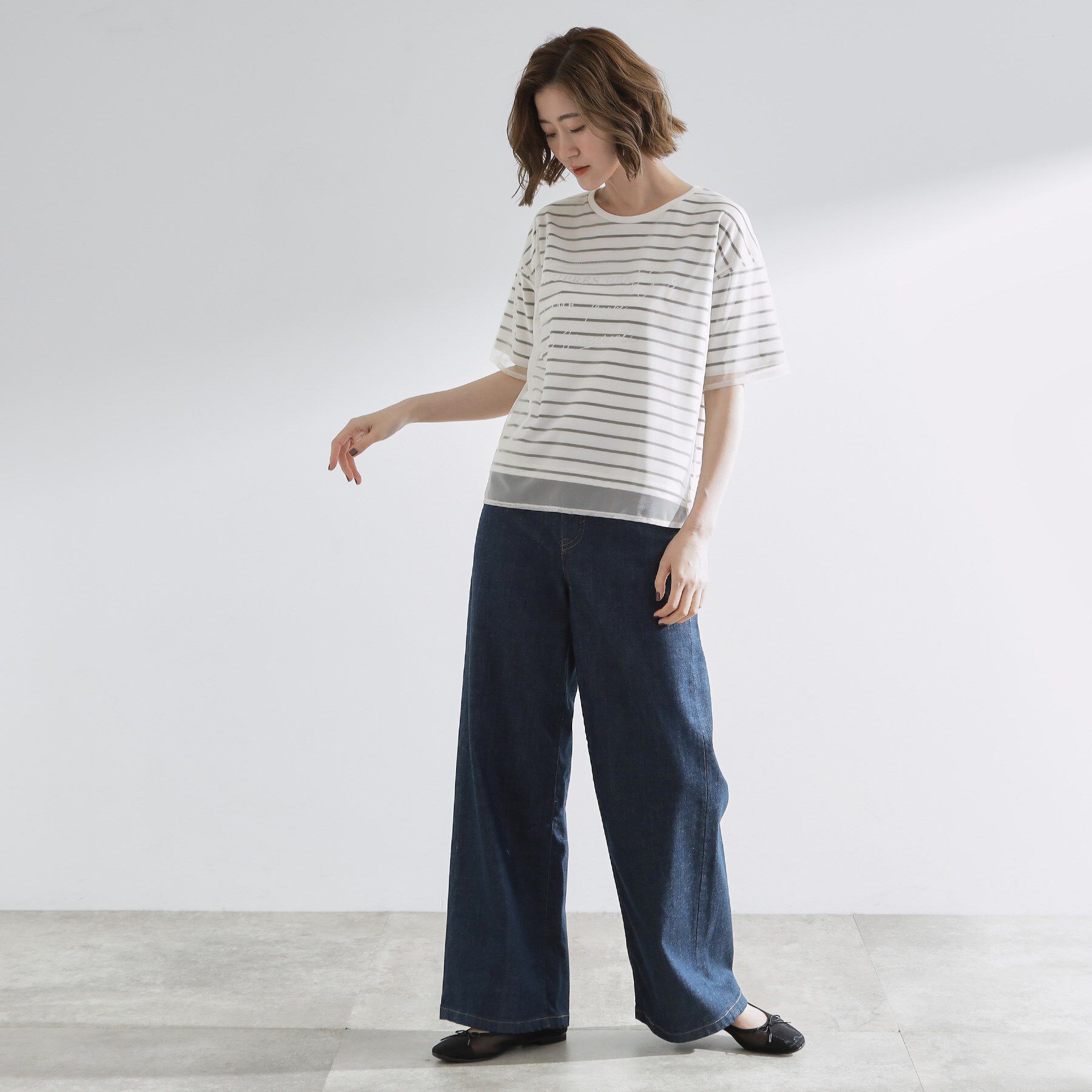 grove「ラフだけどおしゃれ　チュールレイヤードTシャツ」|Tシャツ・カットソー|