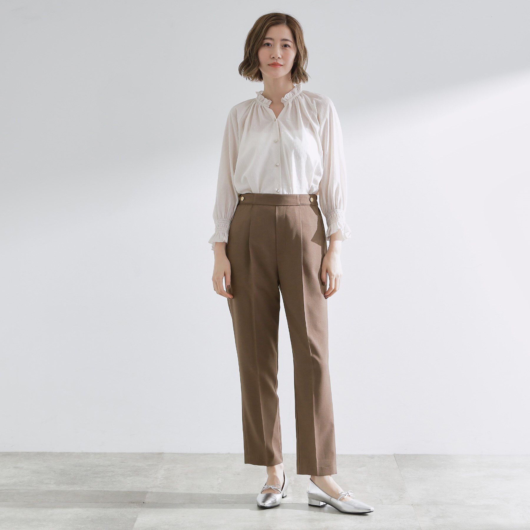 grove「【洗える/美脚ラインキープ】テーパードパンツ」|その他|