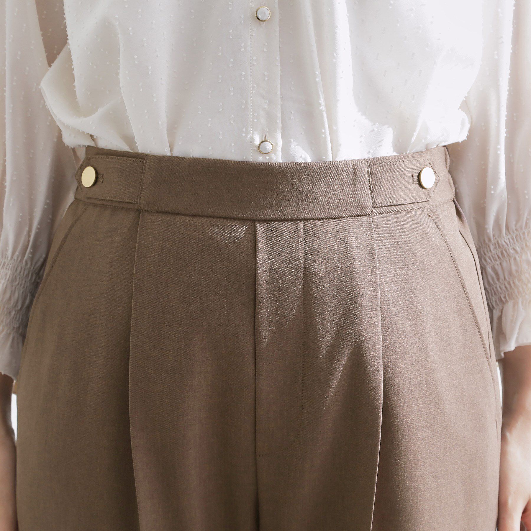 grove「【洗える/美脚ラインキープ】テーパードパンツ」|その他|