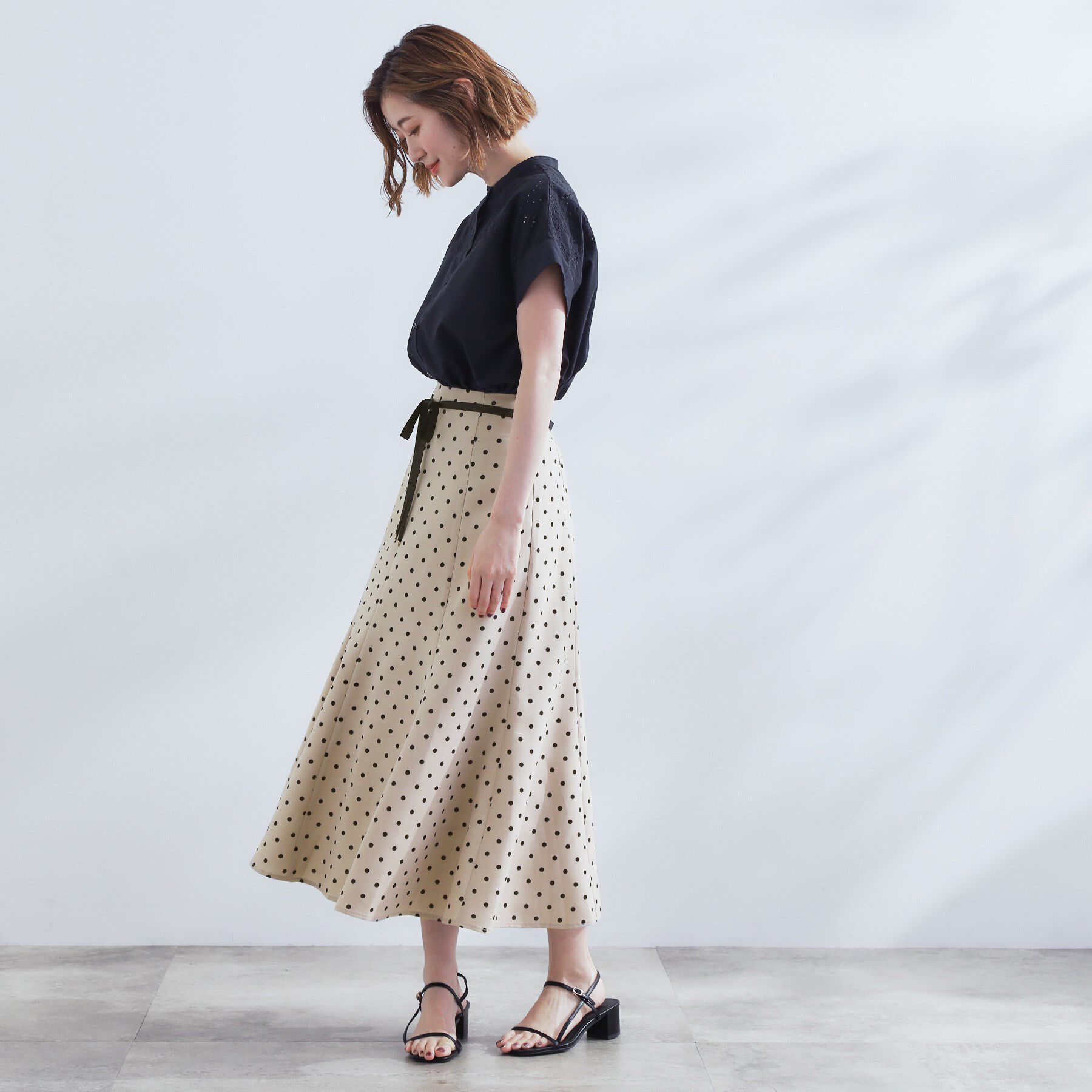 grove「ドットで華やぐ　軽やかマーメイドスカート」|スカート|