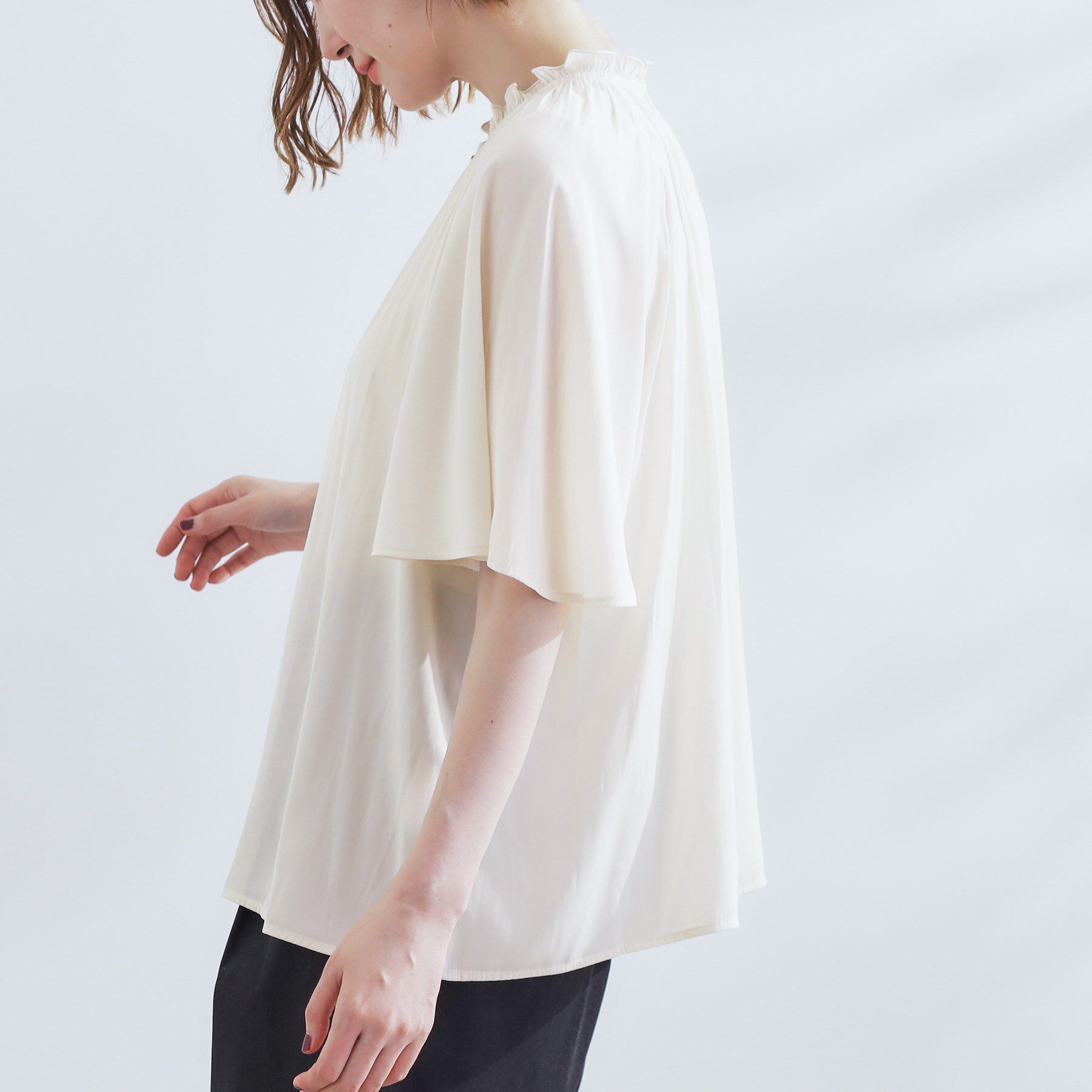 grove「【洗える/お仕事/二の腕カバー】ヴィンテージサテンブラウス」|シャツ・ブラウス|