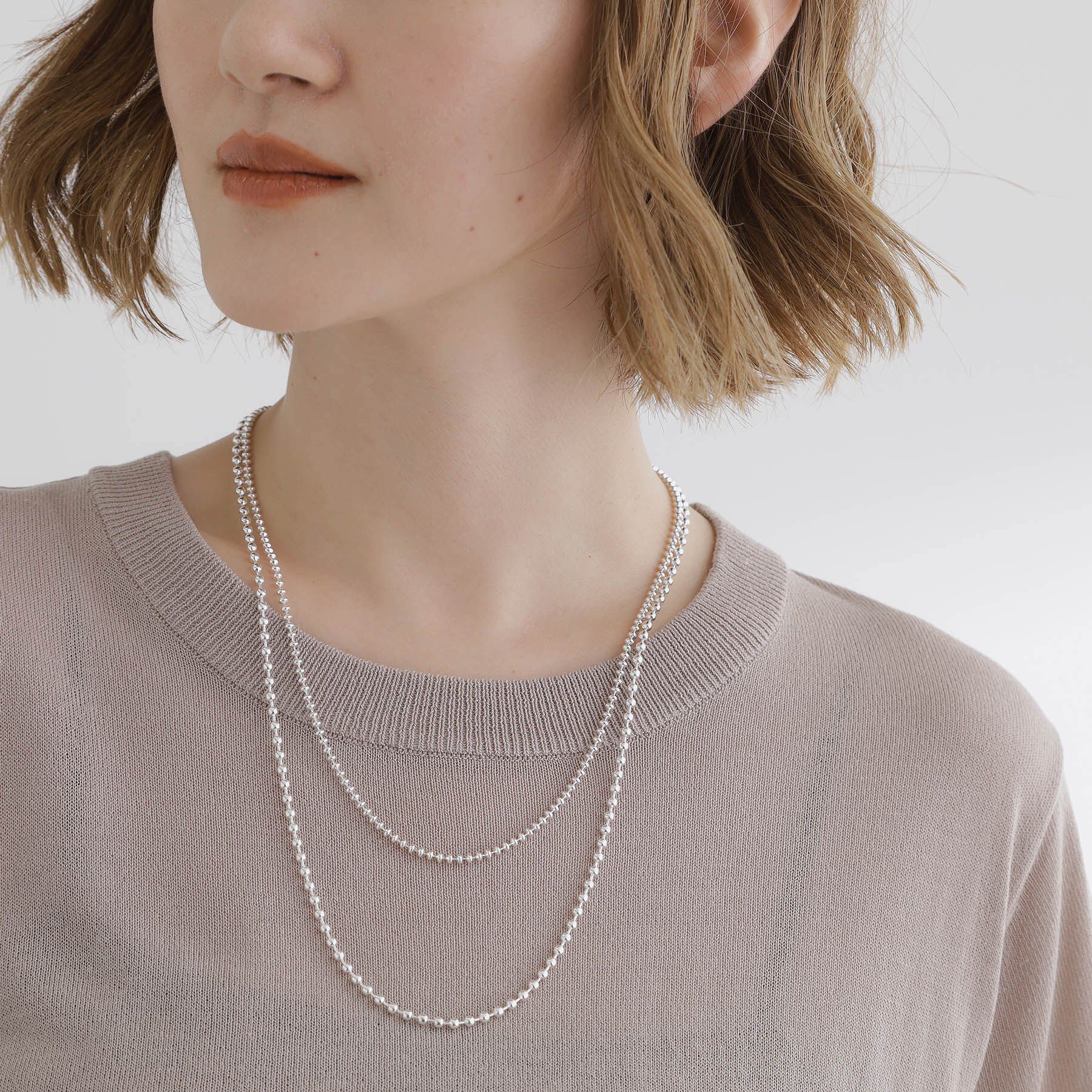 grove「ボールチェーン2連ネックレス」|ネックレス|