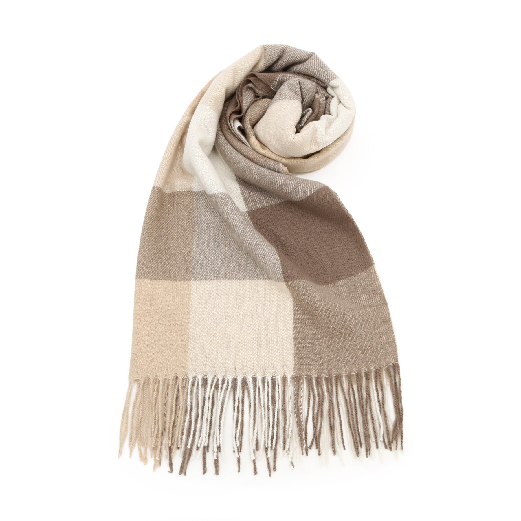 grove「【新色追加！】ポリエステル大判チェックストール」|ストール|