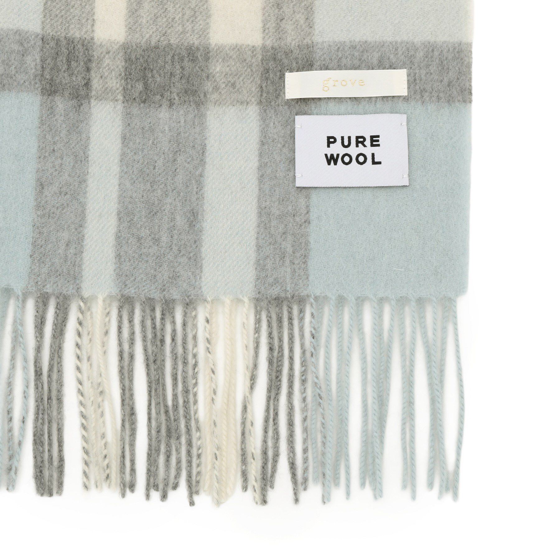 grove「洗えるウール100％チェックマフラー」|ストール|